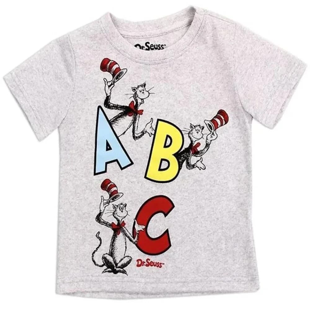 Dr. Suess Alphabet Toddler T-Shirt 3T 4T Unisex Cat In The Hat