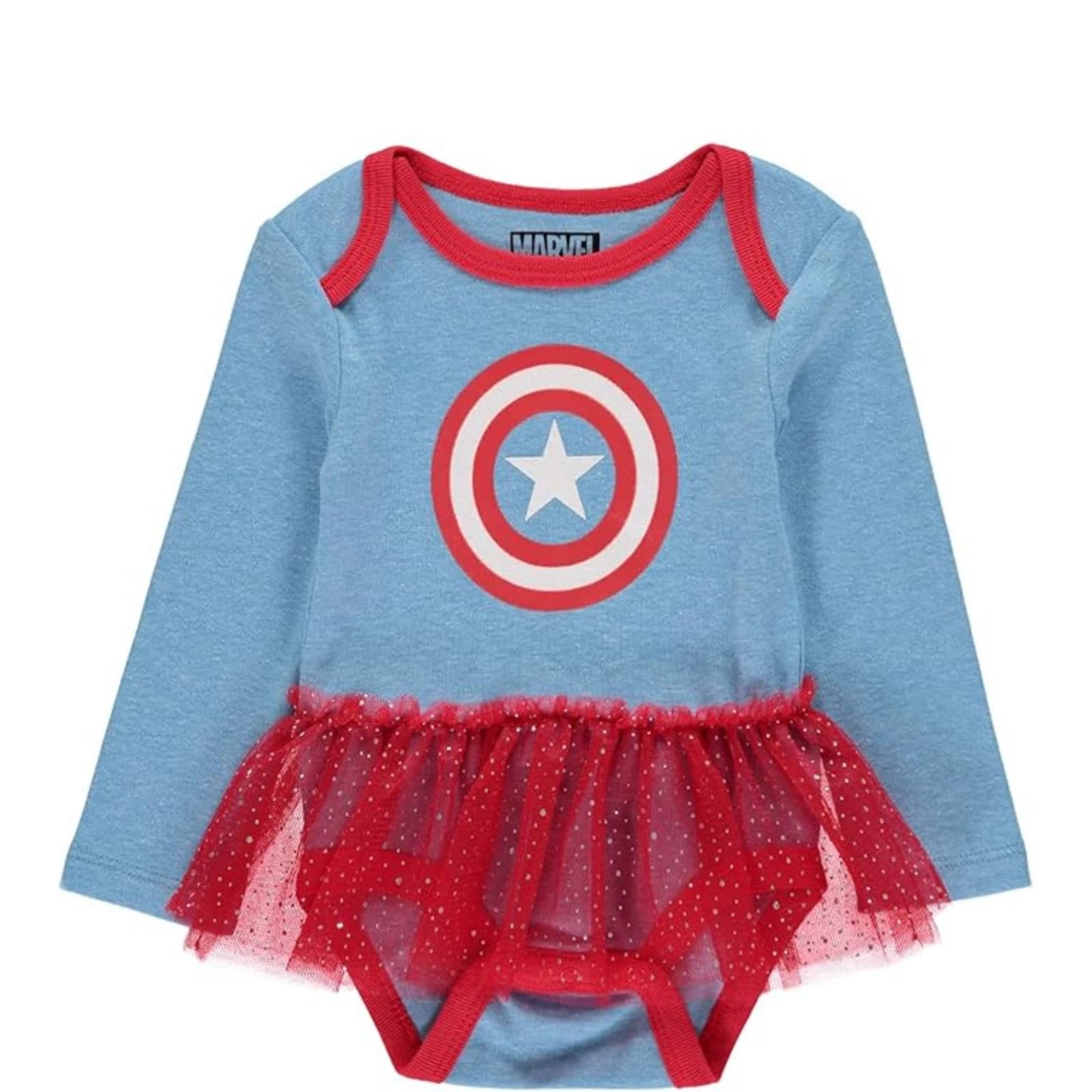 NWT Marvel Captain America Newborn Tutu Bodysuit Headband Set 0-3M 3-6M 6-9M