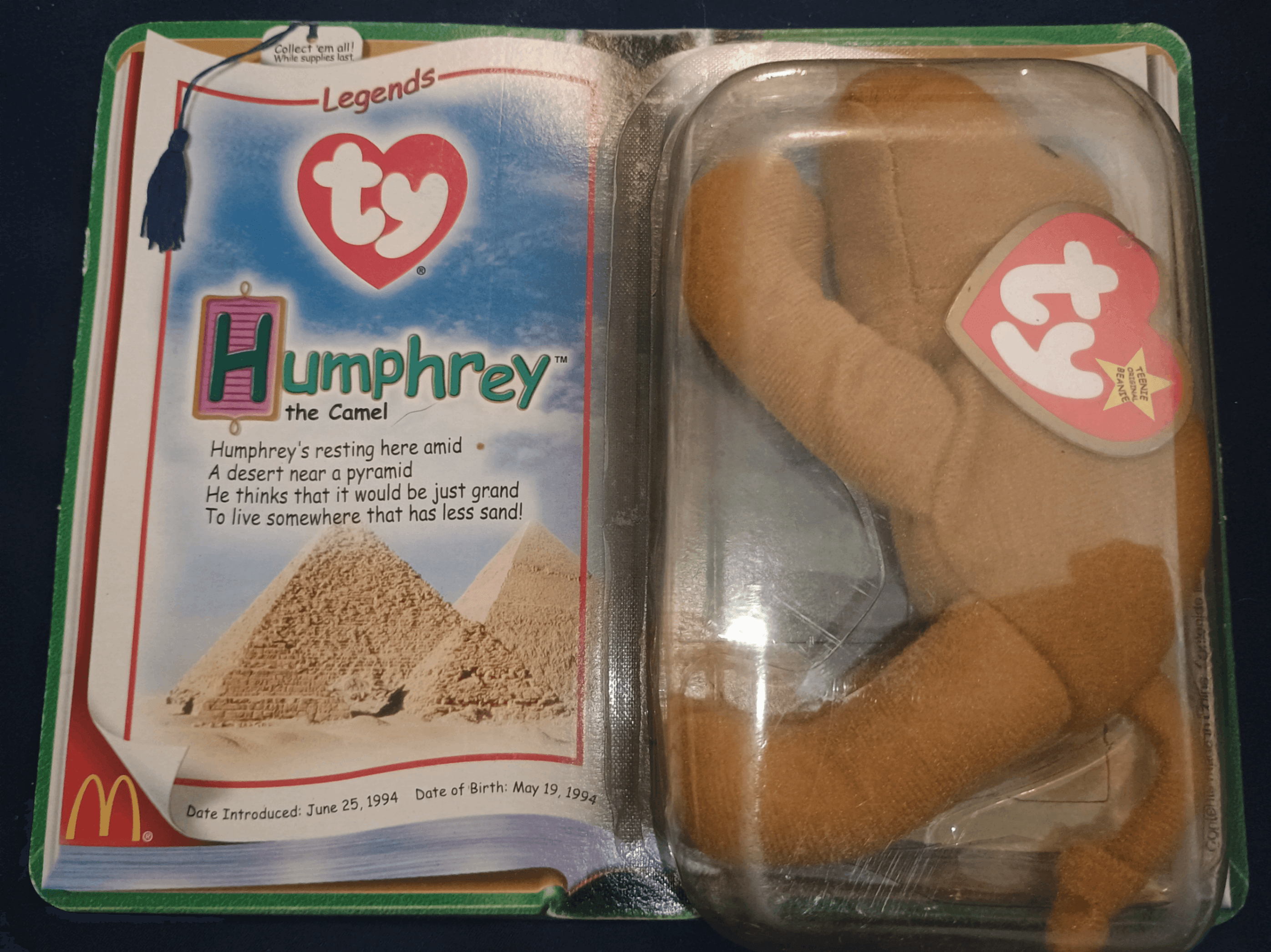 Ty Beanie Baby Humphrey Camel McDonald's 1993