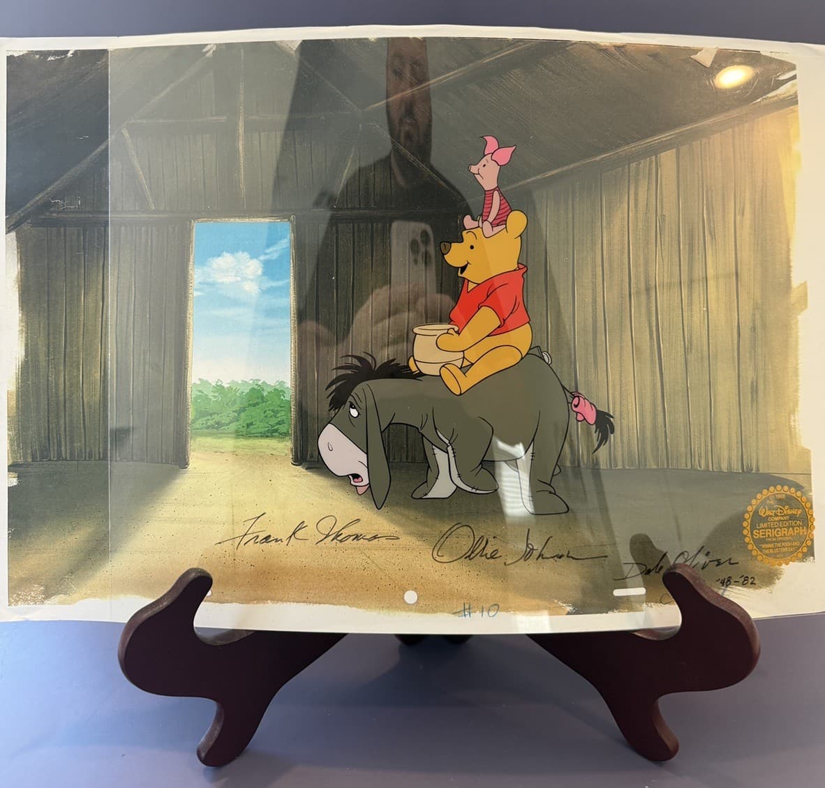 Disney Winnie the Pooh and the Blustery Day Signed Sericel