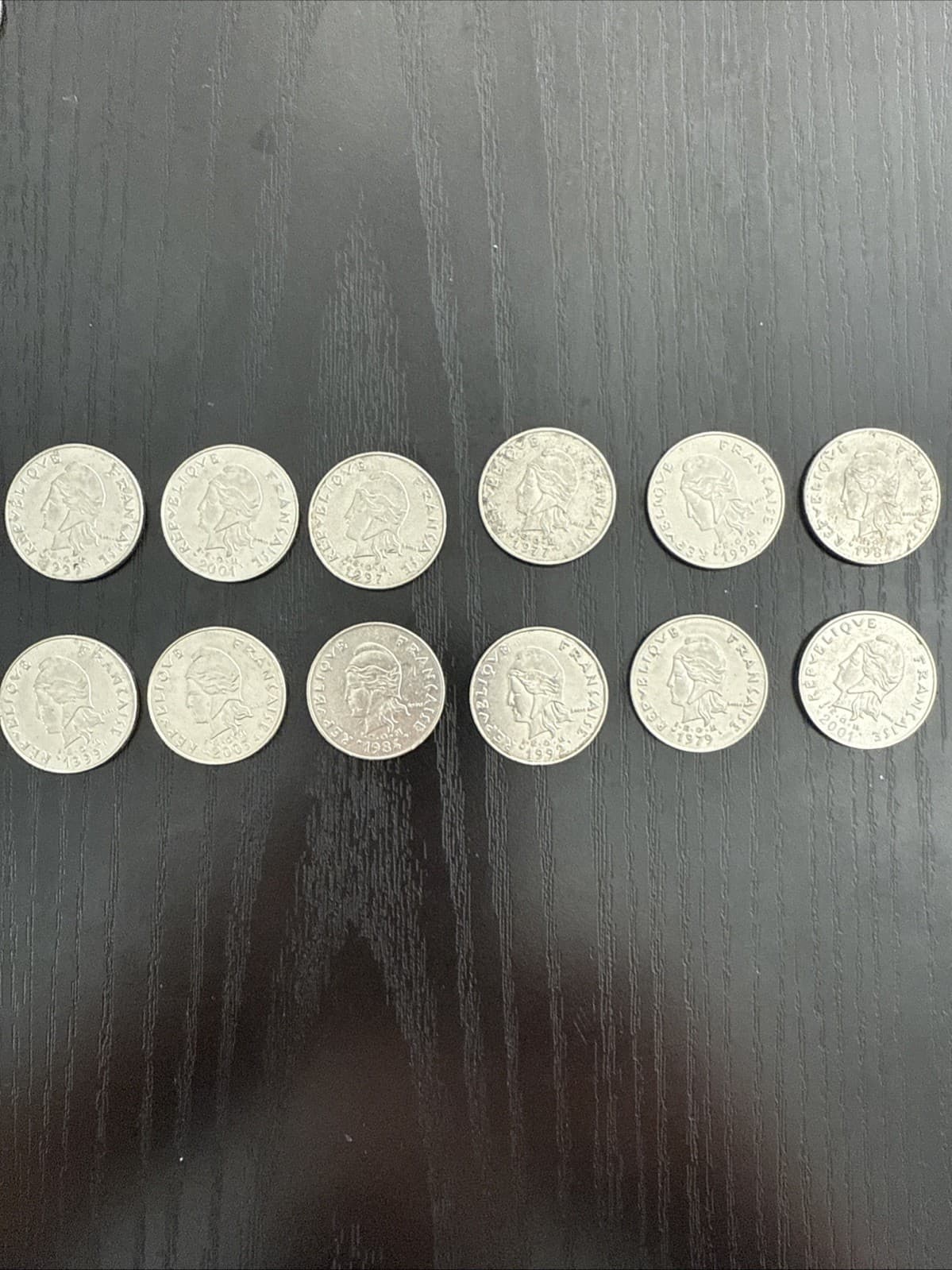 French Polynesia 20 Franc Coins Set of 12