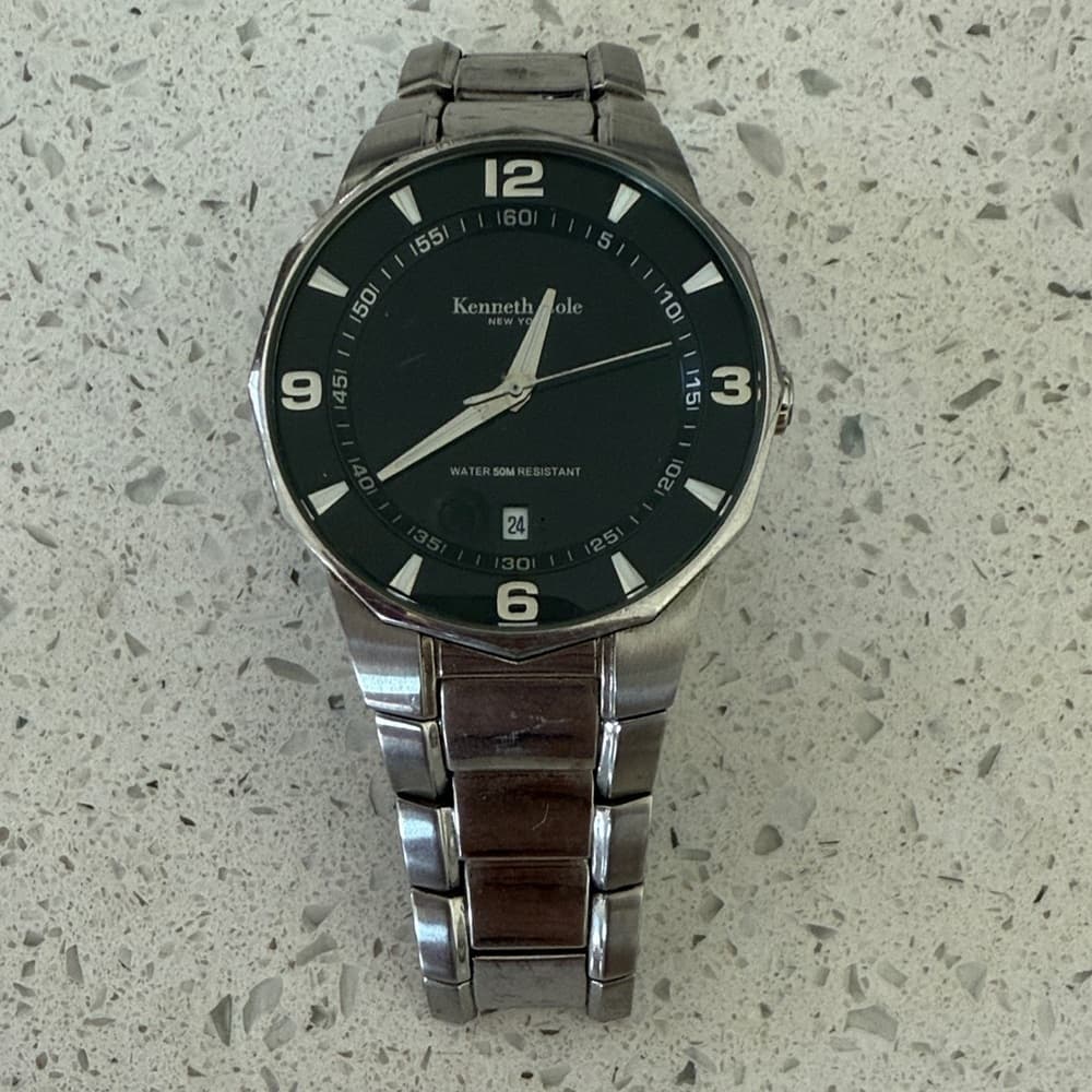 Kenneth Cole Black Dial Silver Watch