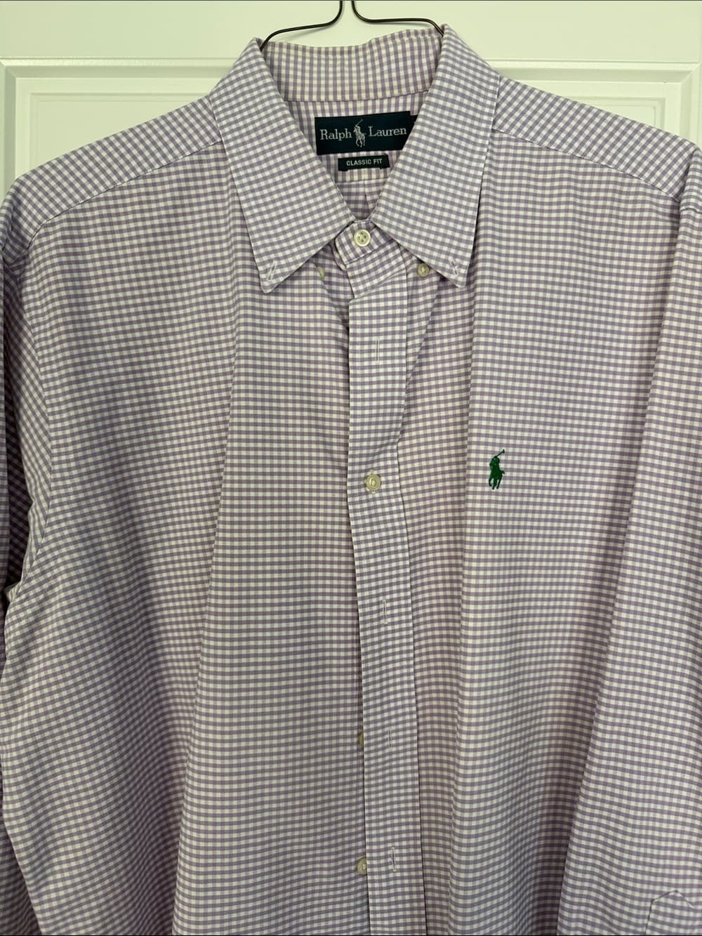 Ralph Lauren Lavender Gingham Button-Down Dress Shirt