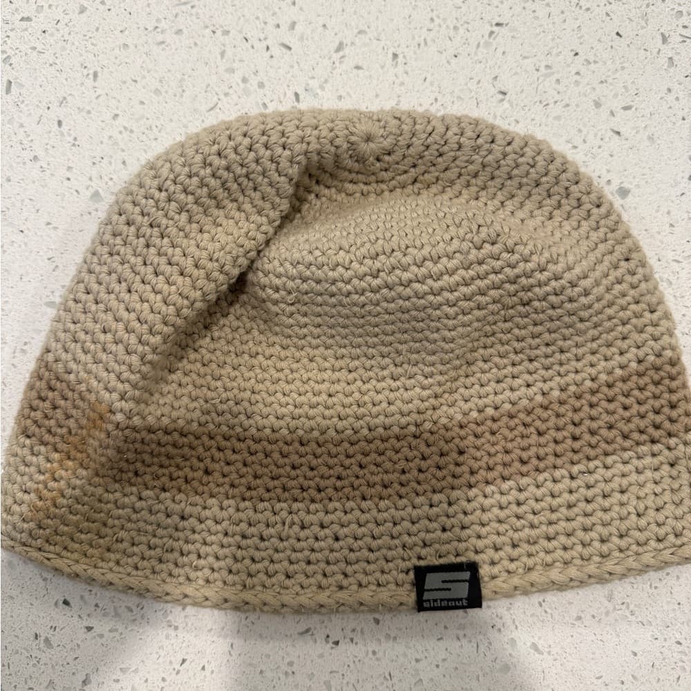 Tan and Brown Knit Beanie by Sideout