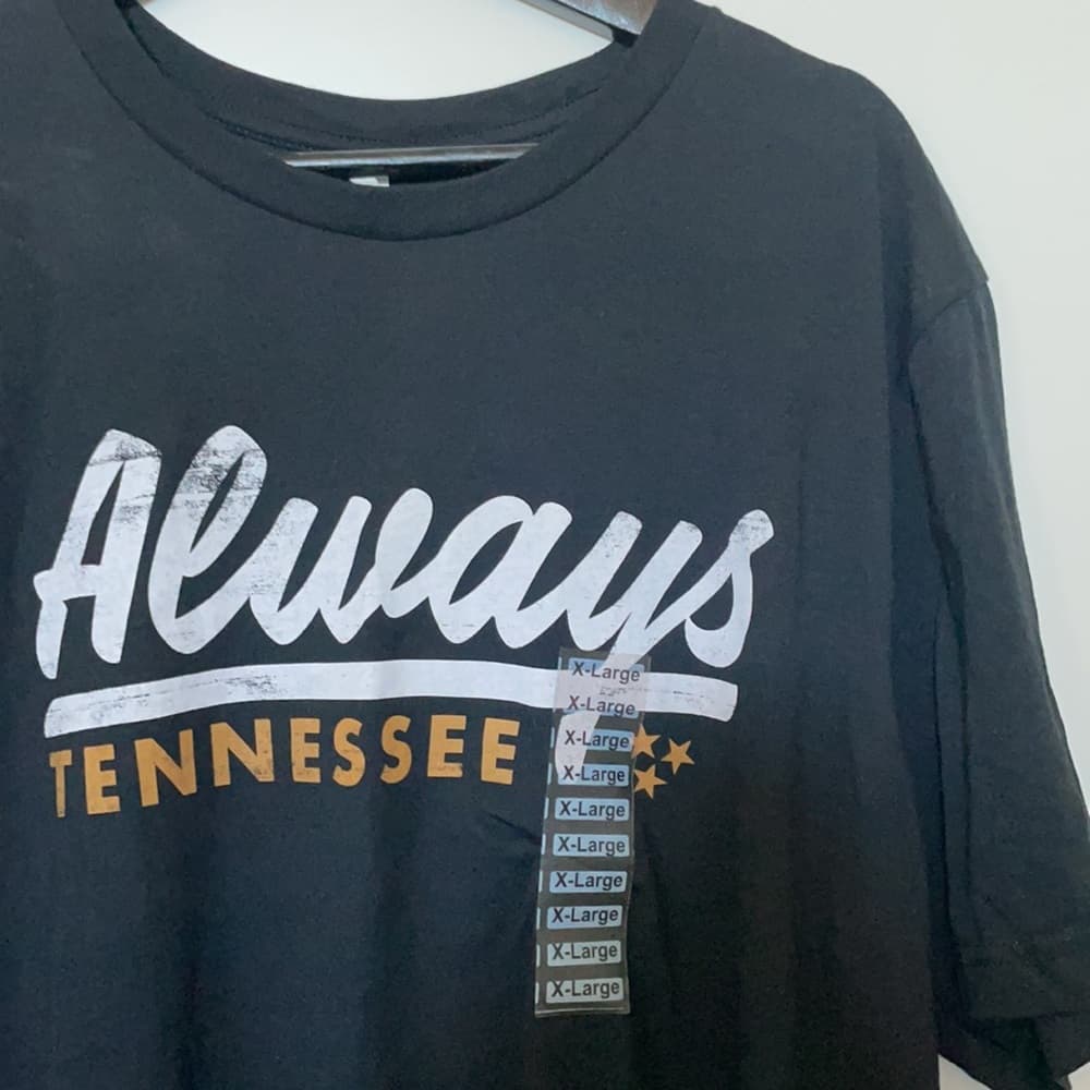 Men’s ‘Always Tennessee’ Black T-Shirt XL