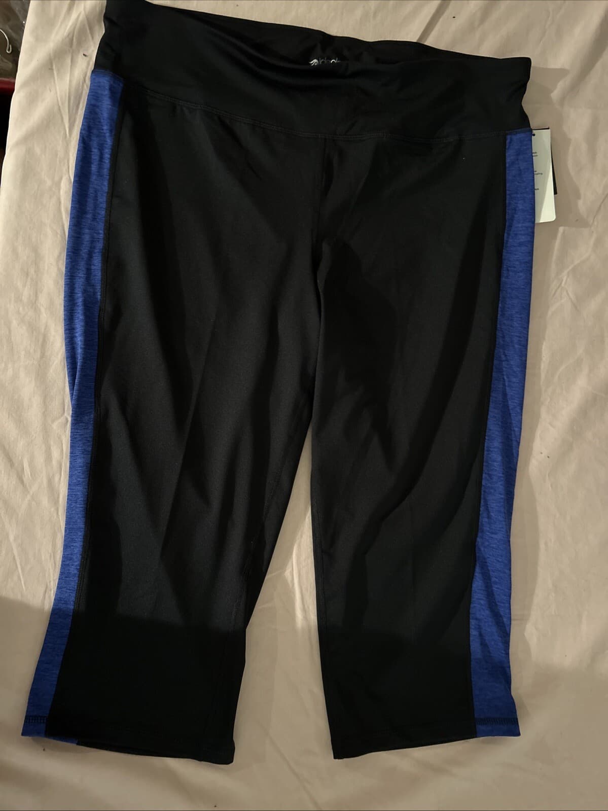 Ideology Colorblocked Cropped Leggings Size: 2xl Blue And Black