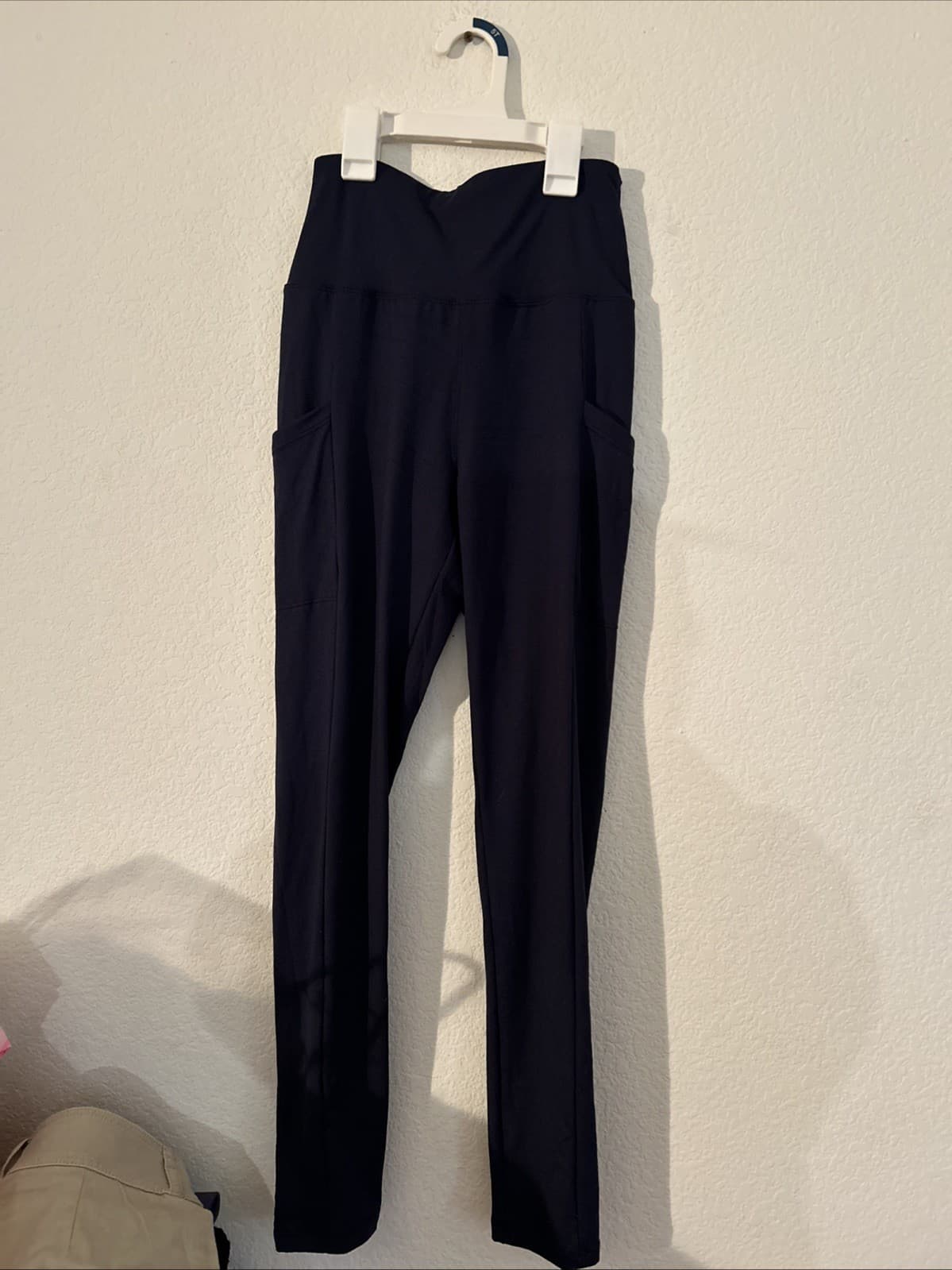 Women’s S/M Navy Blue Leggings Pockets On The Side