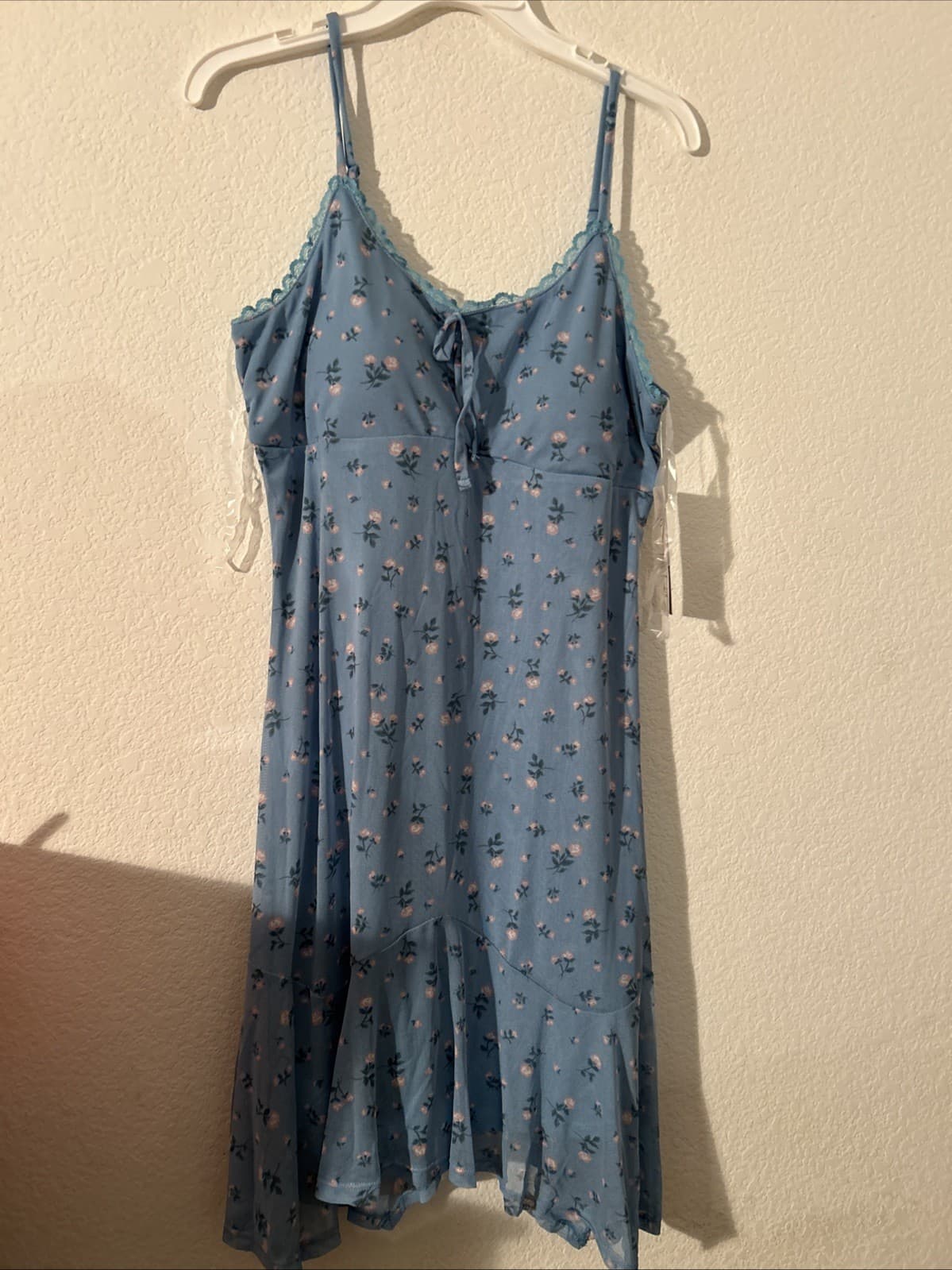 Women’s No Boundaries Mesh Hanky Dress XL (16-18) NWT Teal Sea