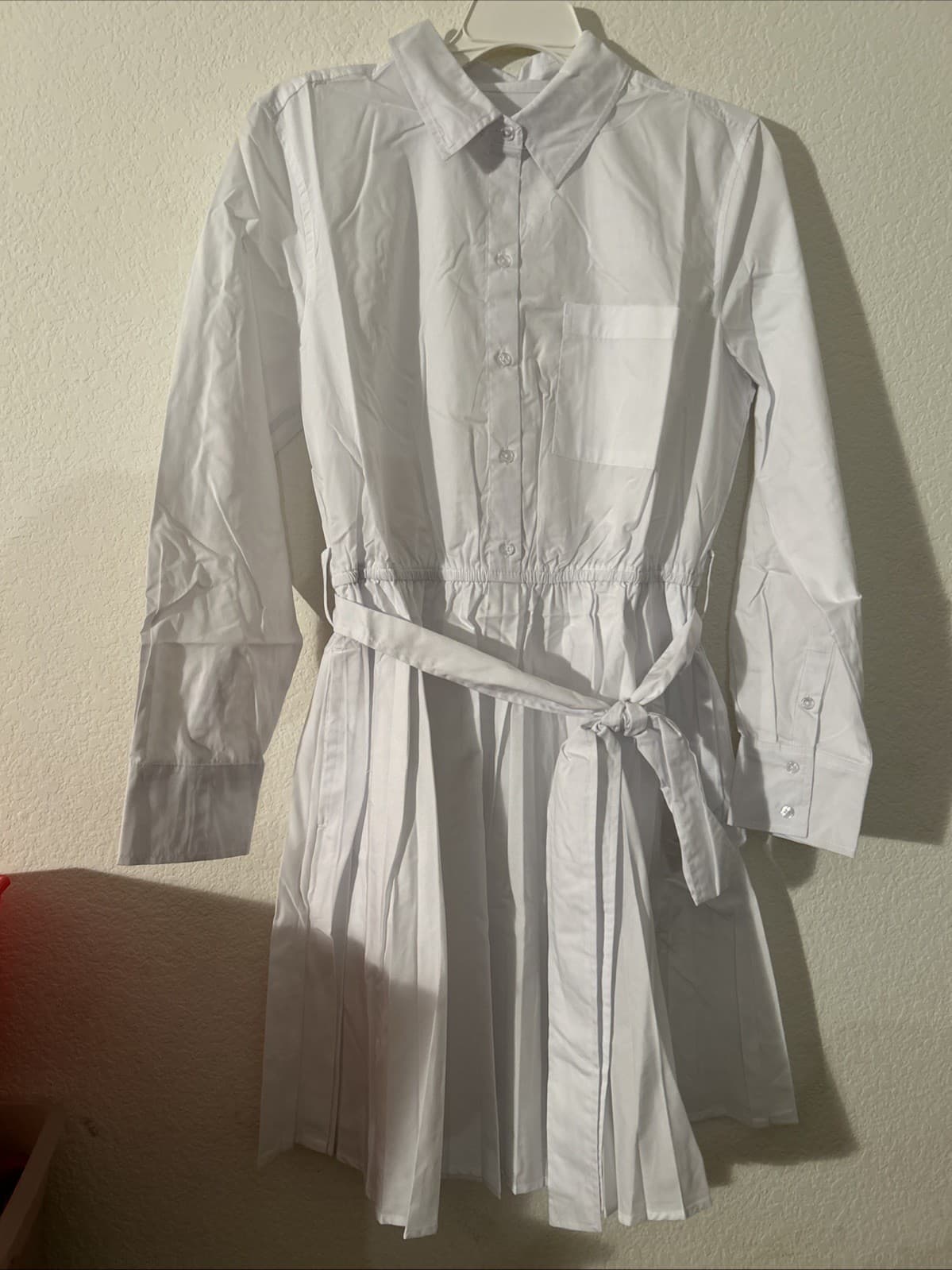 Women’s Free Assembly Small Mini Shirt Dress NWT Vivid White