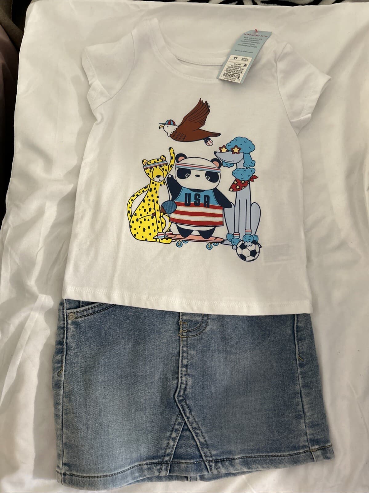 Toddler two-piece skirt set new 2T