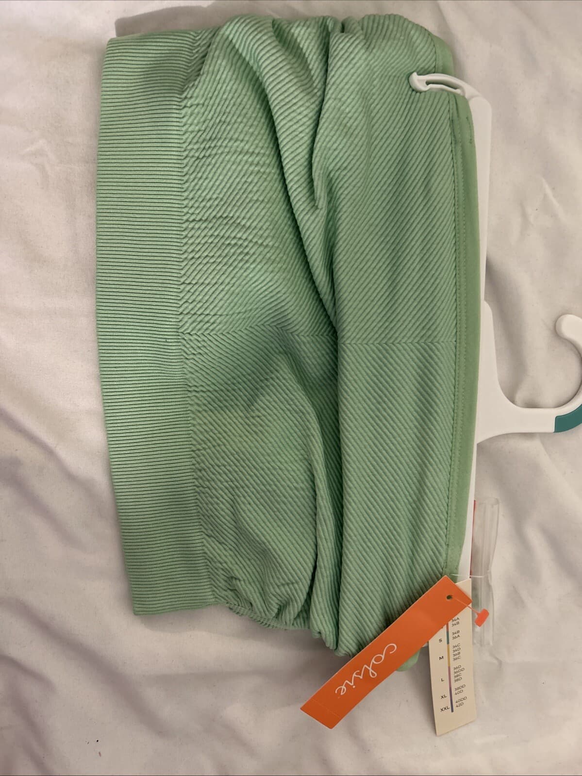 NWT Colsie Ribbed Bralette Bra Size S Mint Green 34B & 36A Removable Straps!