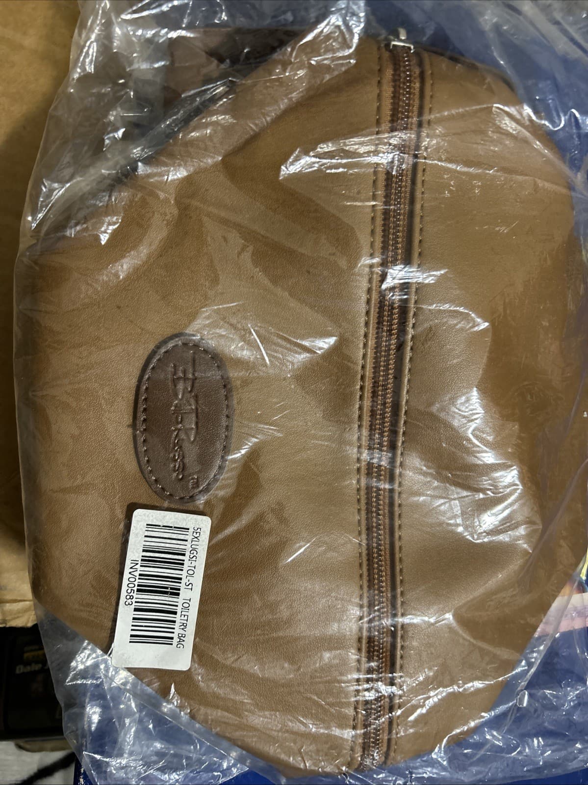 Bella Russo Unisex Brown Zipper Bag Toiletry Travel Makeup