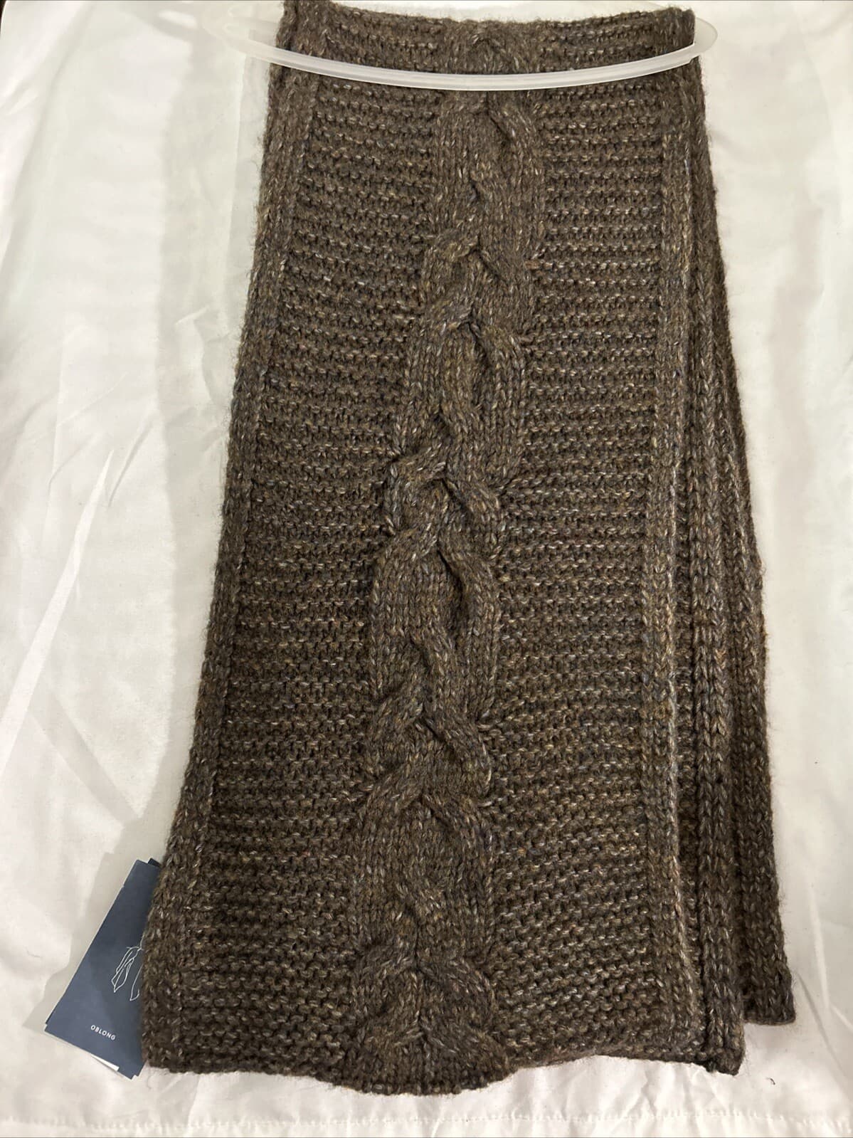 Universal Thread Women's Wool Acrylic Blend Knit Oblong Scarf Olive One Size