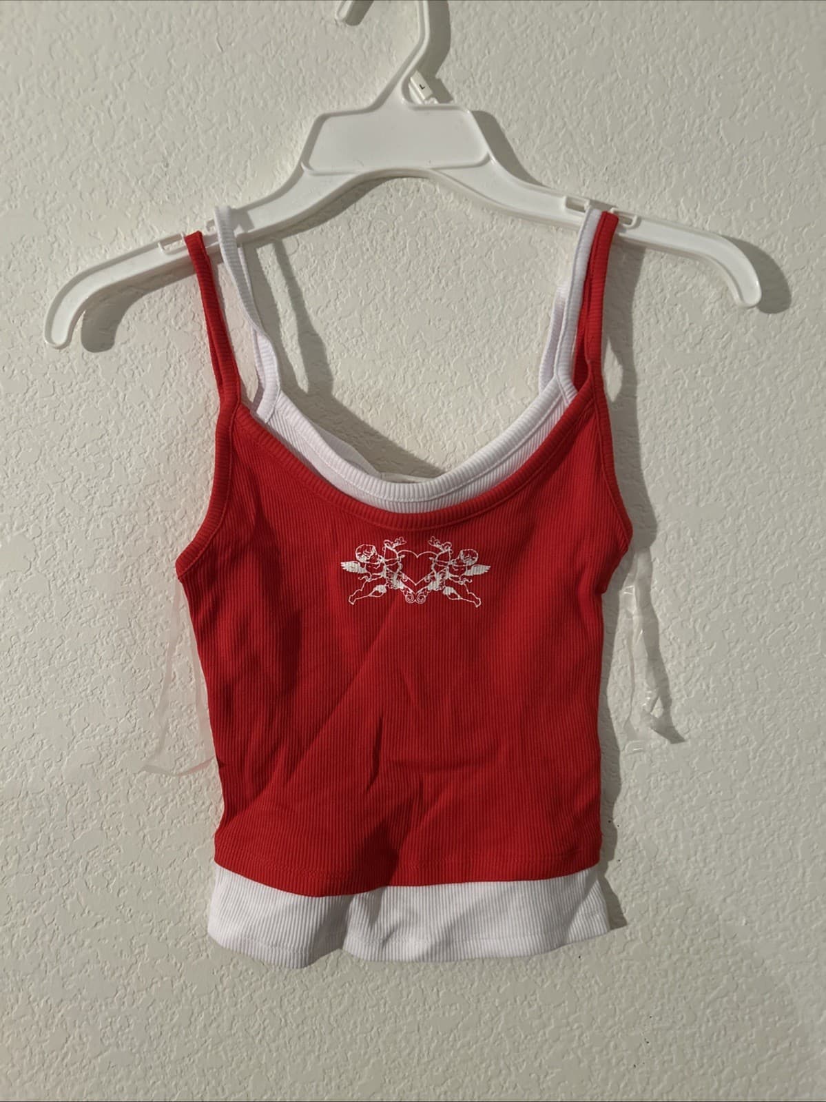 Women’s Graphic Cami XXS (00) NWT No Boundaries Flame Red