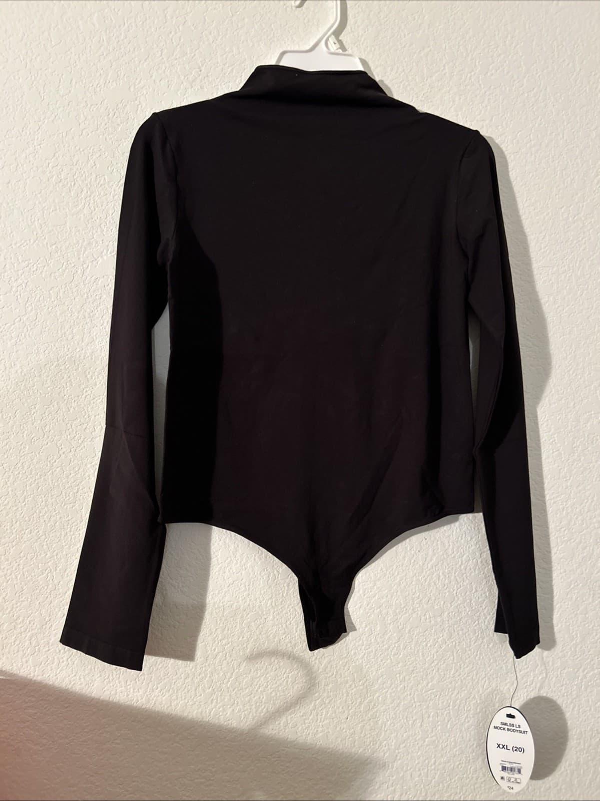 Women’s Scoop SMLSS LA Mock Bodysuit XXL (20) Black NWT