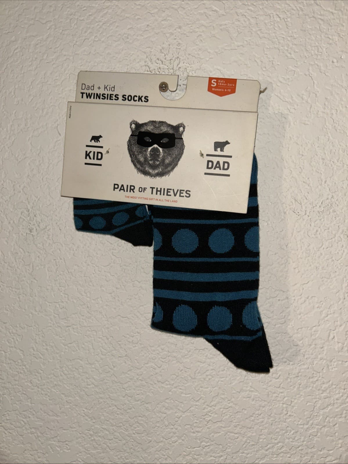 Pair Of Thieves Dad + Kid Twinsies Socks New Small Kids 18M-3yrs Men’s 8-12