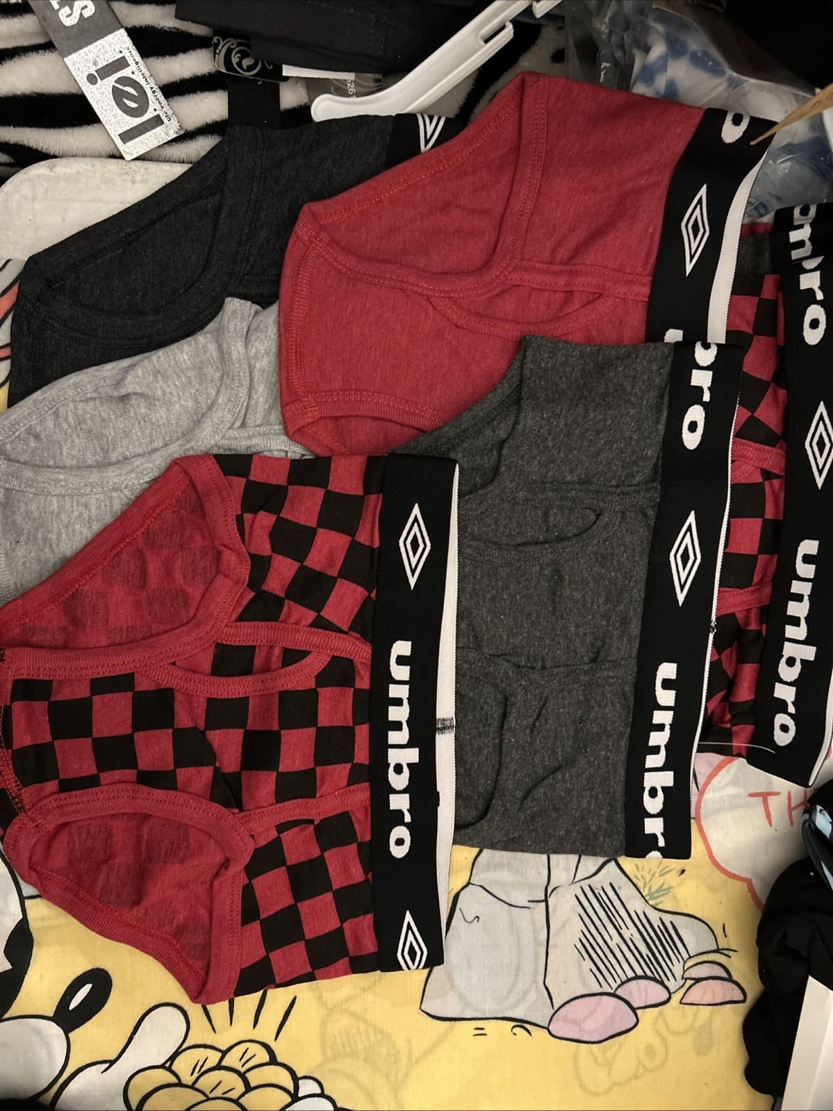 Umbro Boys Cotton Briefs Size 6/8 10 Pack Multi Colored NWT