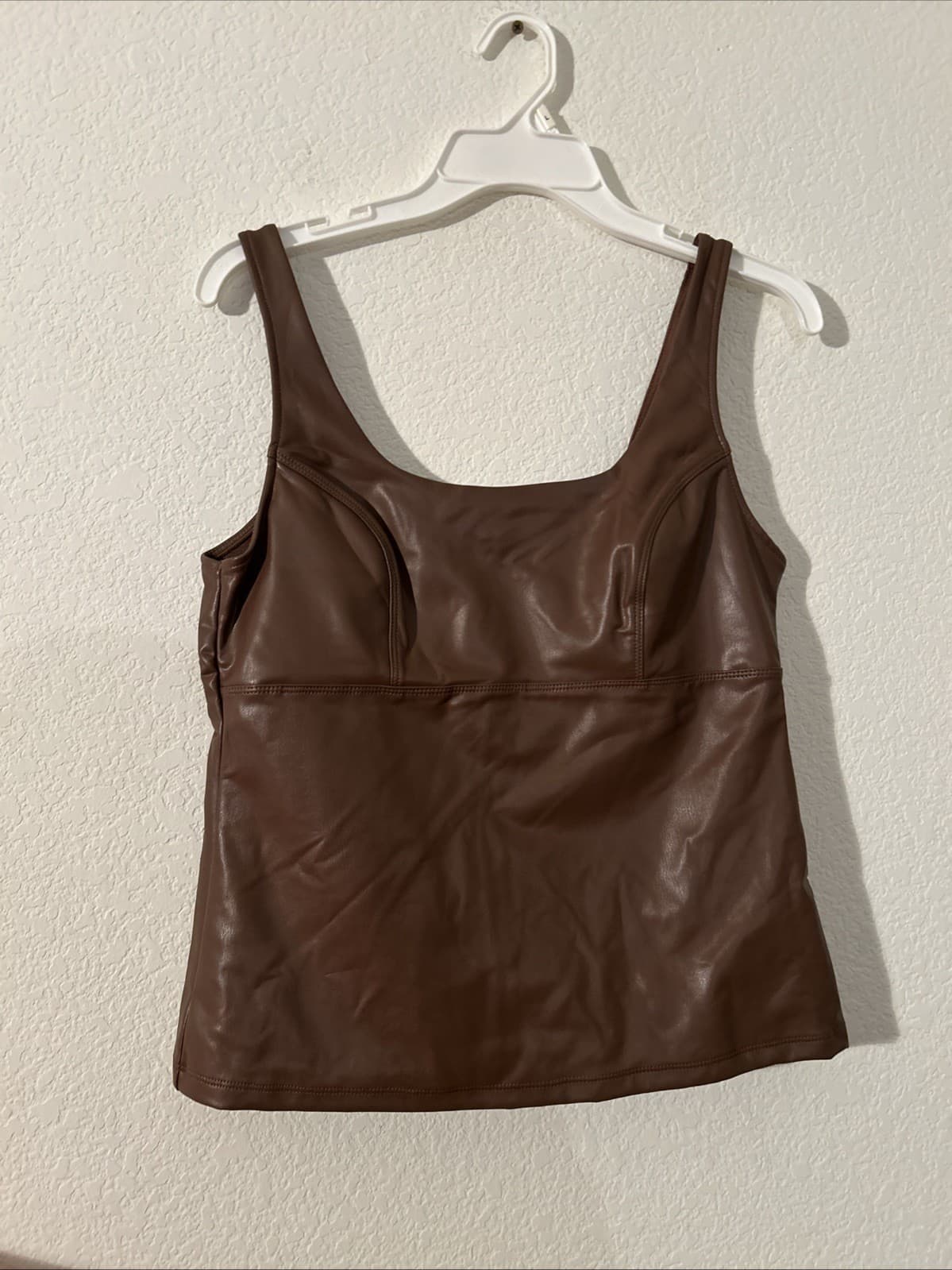 Women’s Bustier Faux Leather Brown NWT Sofia Jeans Medium