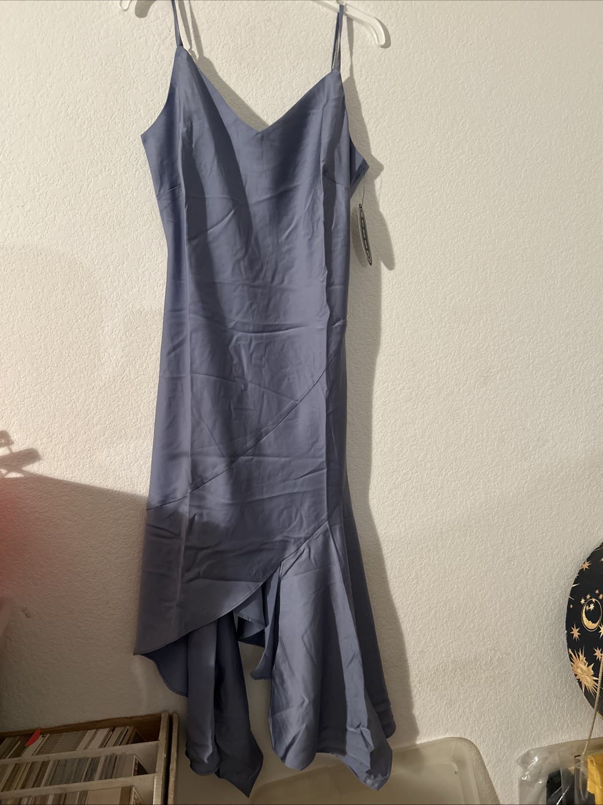Women’s Scoop Asymetrical Slip Dress NWT Large Blue