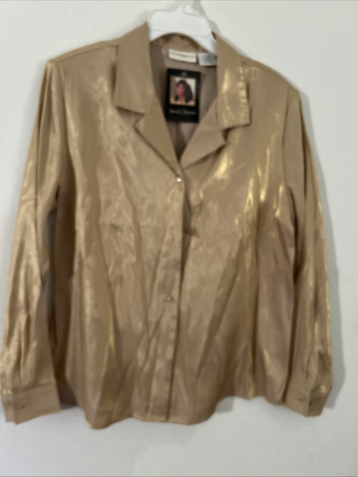 Jaclyn Smith Large Shimmer Shirt NWT