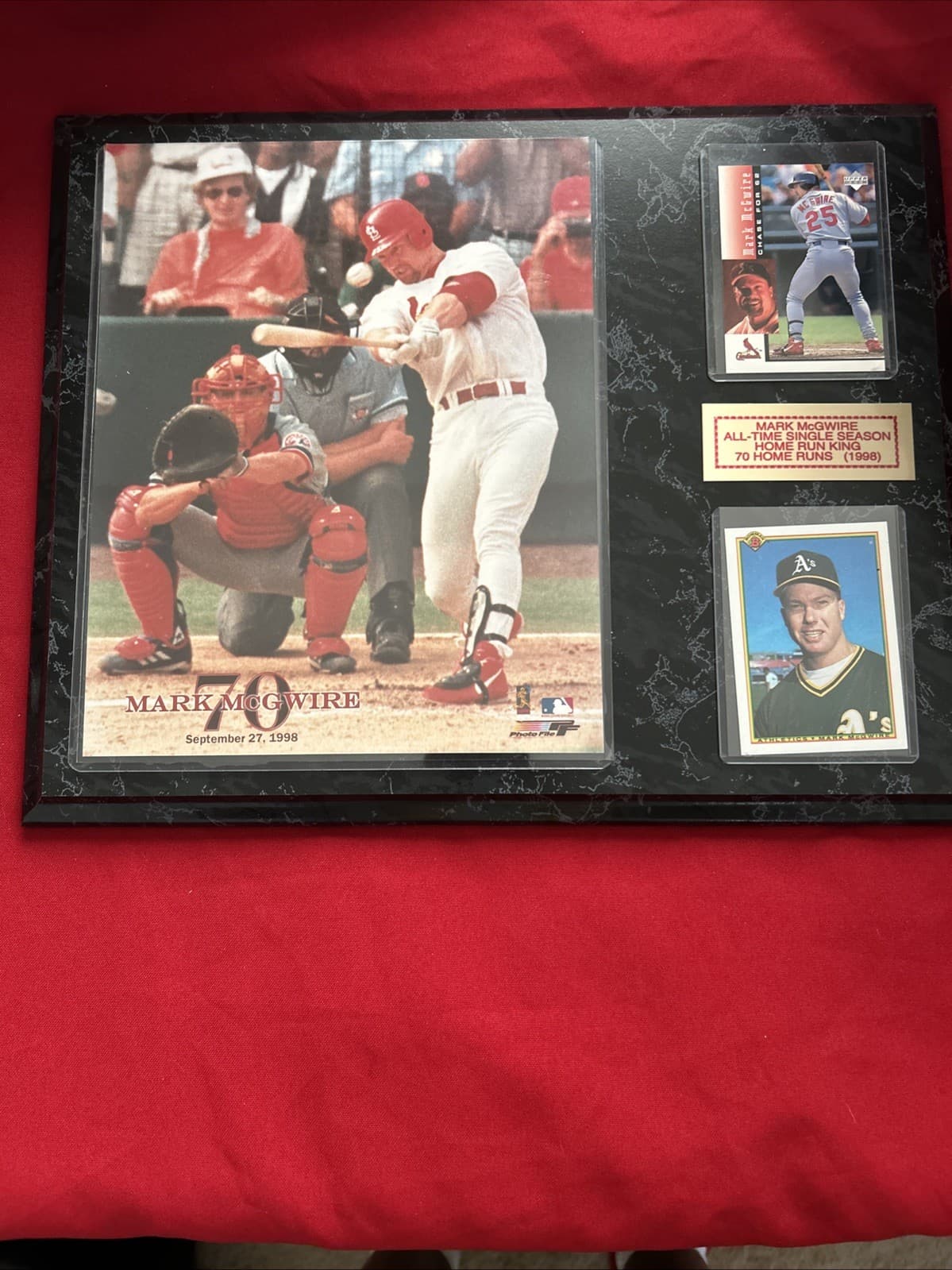 Mark McGwire 1998 70 Home Run Plaque 15x12
