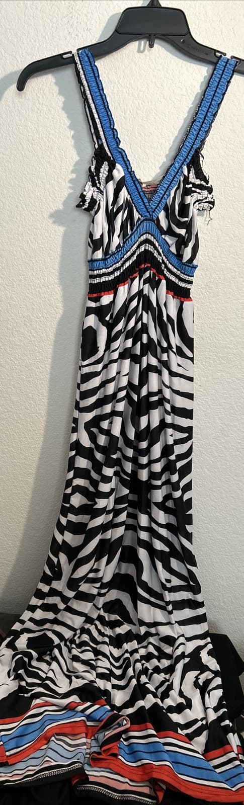 Women’s Ace Fashion Black Multi Color Summer Dress NWT X-Large