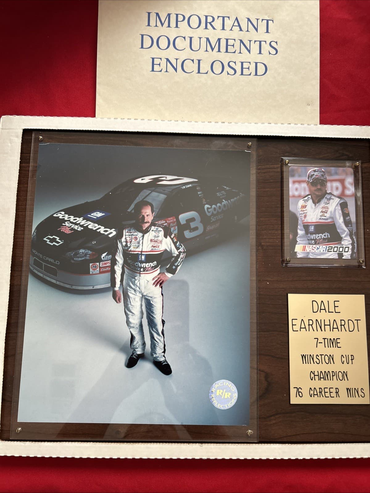 Dale Earnhardt 7-time Winston Cup Champion 76 Career Wins Plaque Authencity