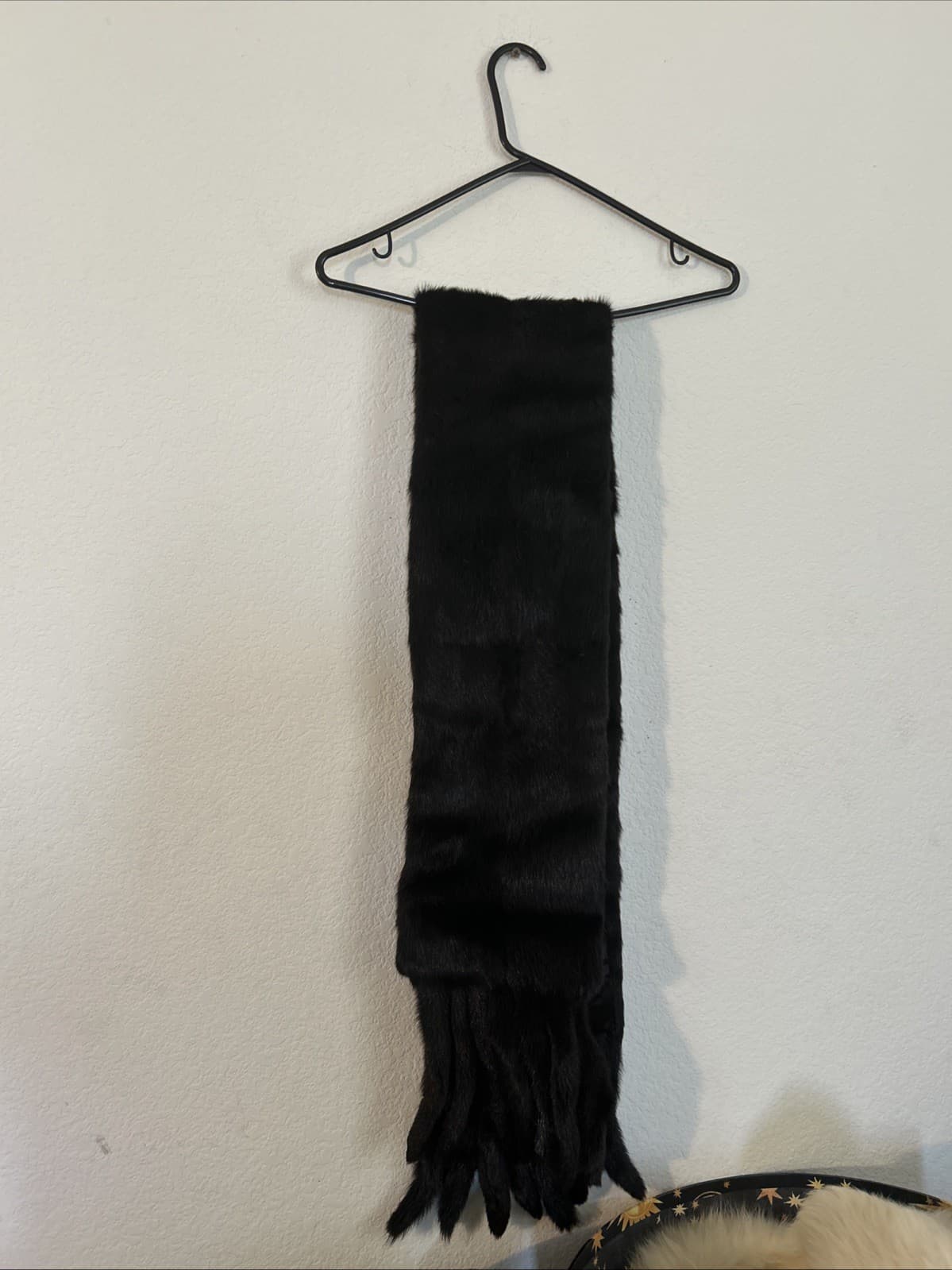 Black Off Shoulder Shawl Faux Fur