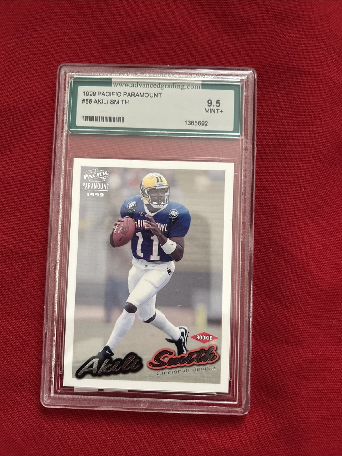 1999 Pacific Paramount #56 Akili Smith RC AGS 9.5