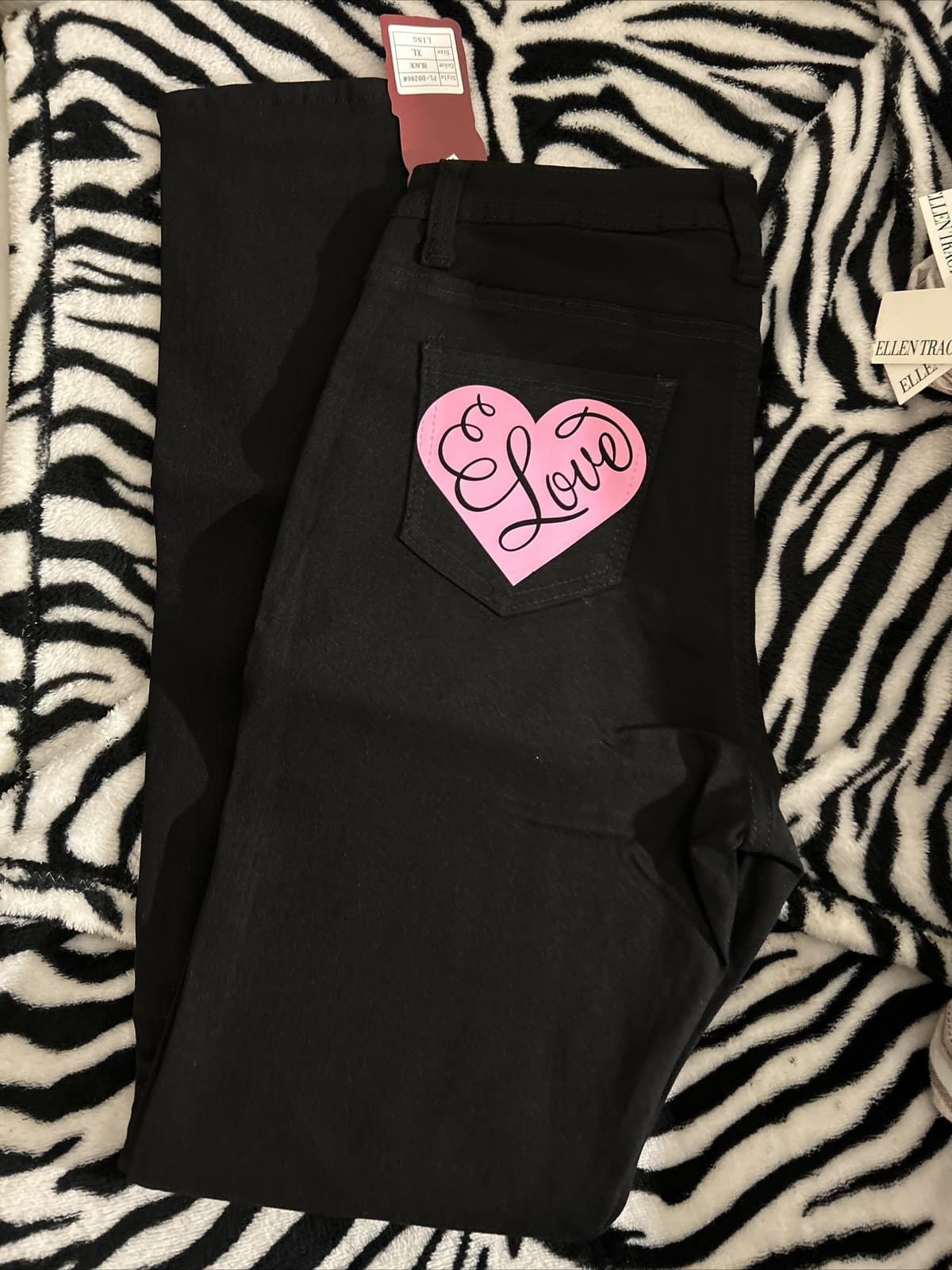 Women’s Ling Collections Skinny Jeans Black Stretch NWT Xl