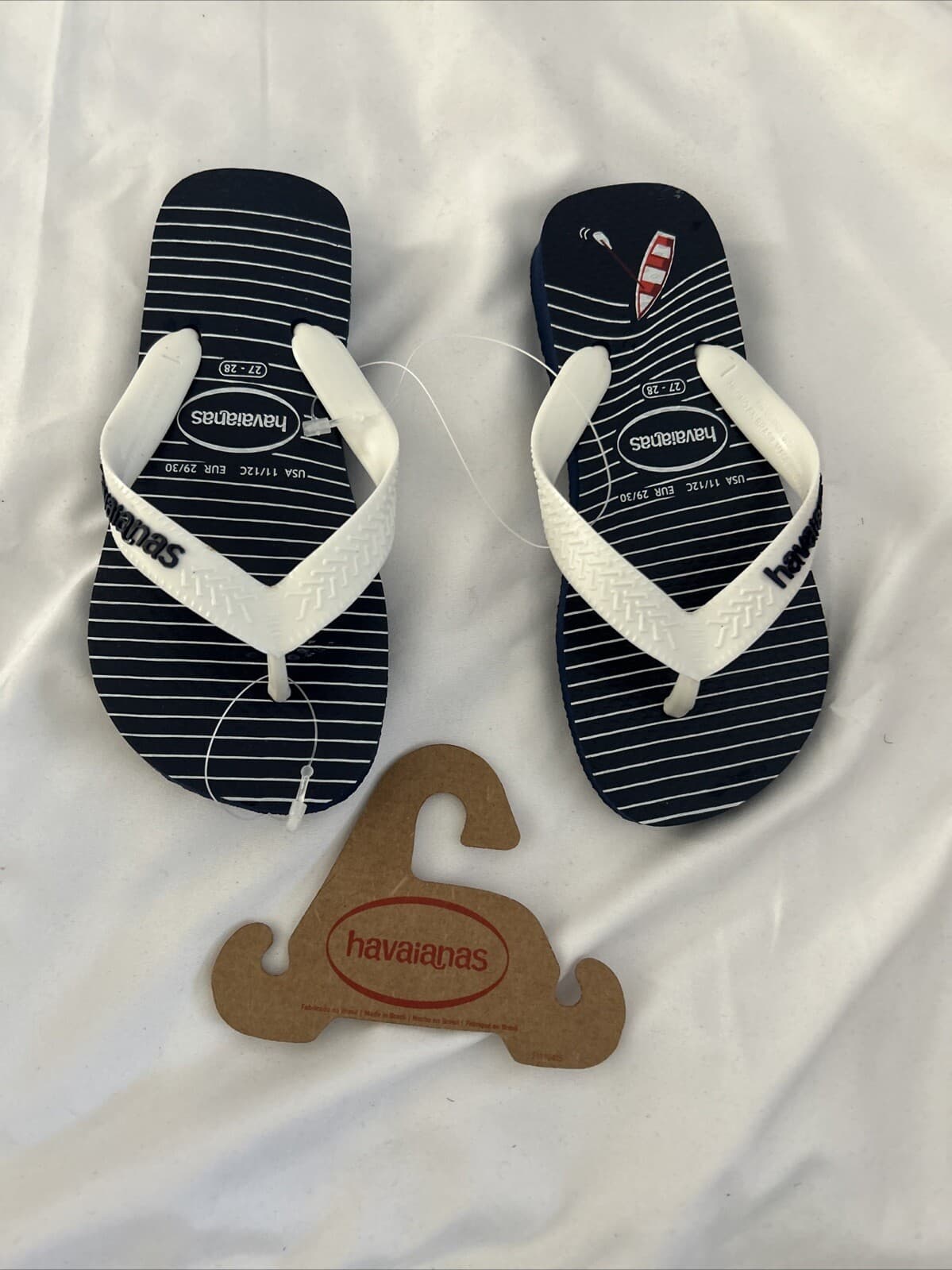 Havana’s Navy Ble/White Flip Flop 11/12c NWT Unisex