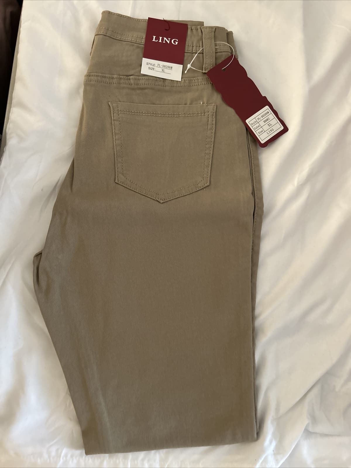 Women’s Ling Collections Skinny Jeans Khaki Stretch NWT 3xl