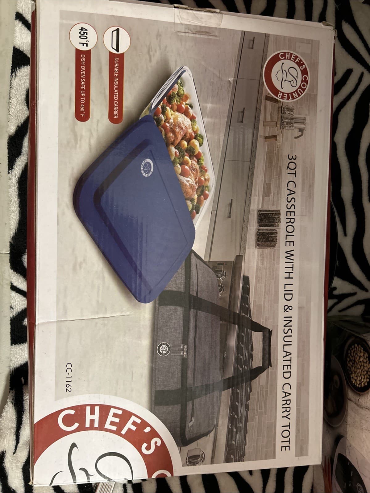 3QT CASSEROLE WITH LID & INSULATED CARRY TOTE