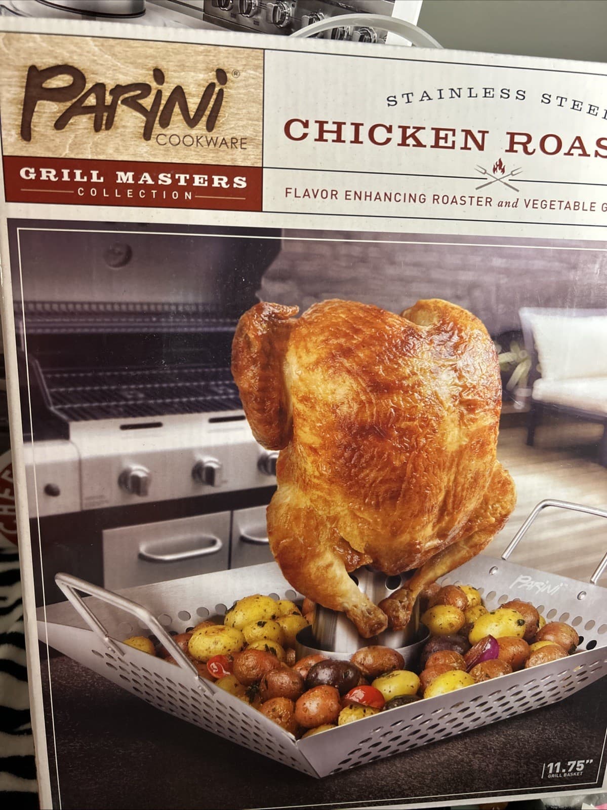 Parini Cookware Chicken Roaster Stainless Steel New BBQ Cookout