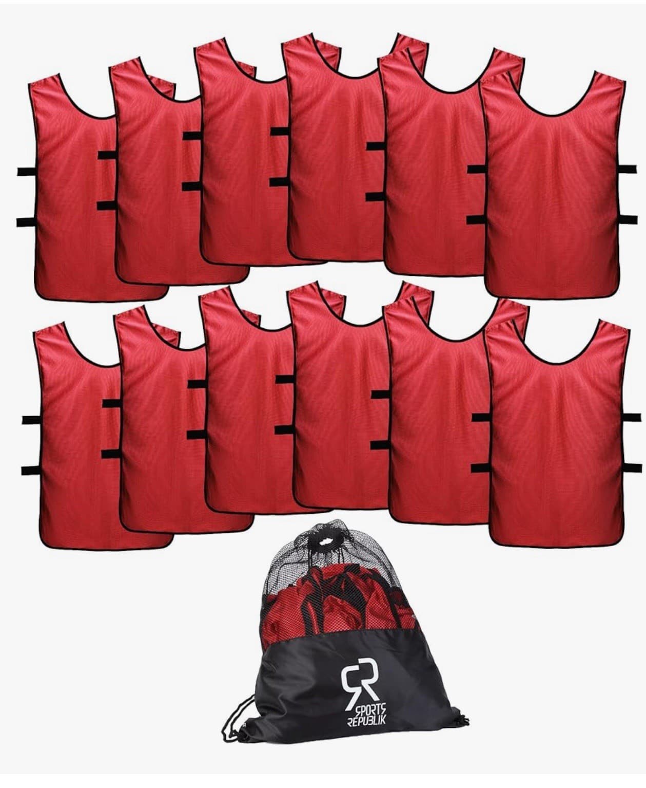 Pinnies Scrimmage Vest Red Large New Large Sports Republik 12