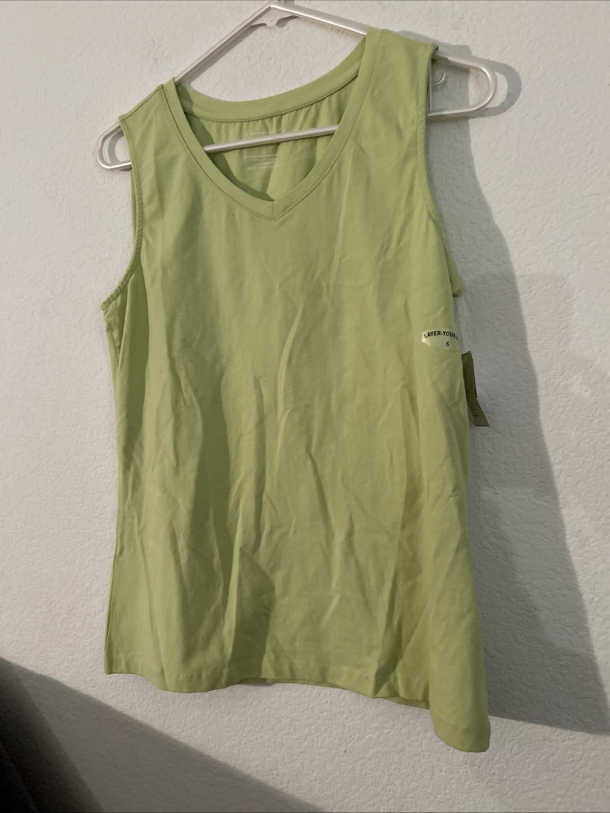 Christopher Banks Tank Top Layer Your Lock New Medium Green