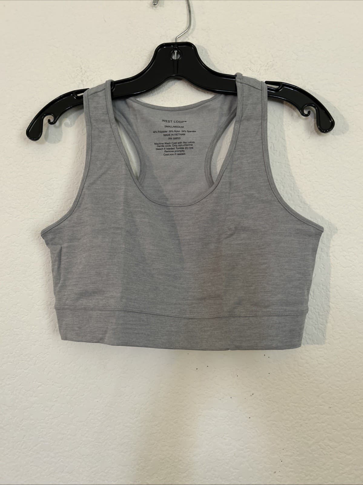 West Loop Women's Bralette New Size: S/M Grey Tag less quick Dry New