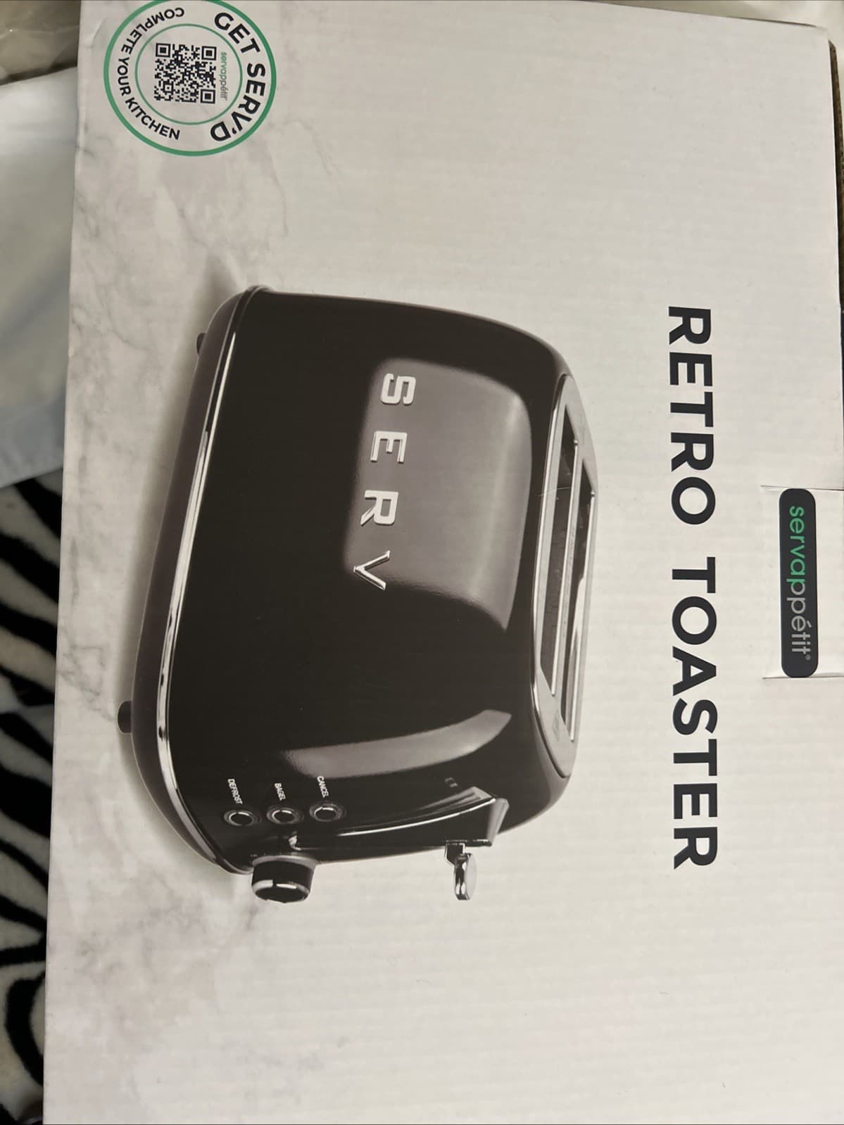 Serv 2-Slice Stainless Steel Toaster - Black