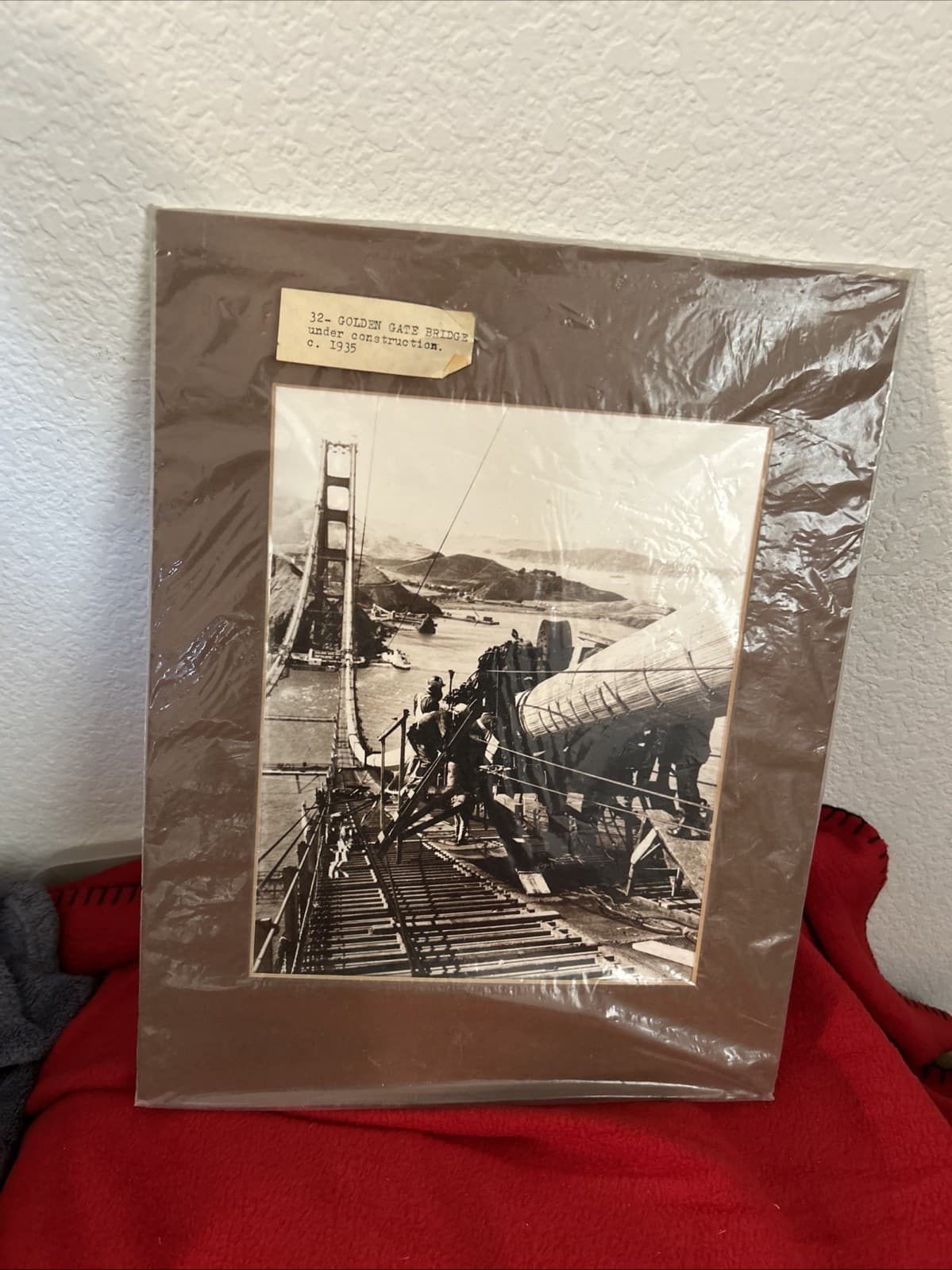 No 32 Golden Gate Bridge Under Construction 1935 8x10 Excellent Condition