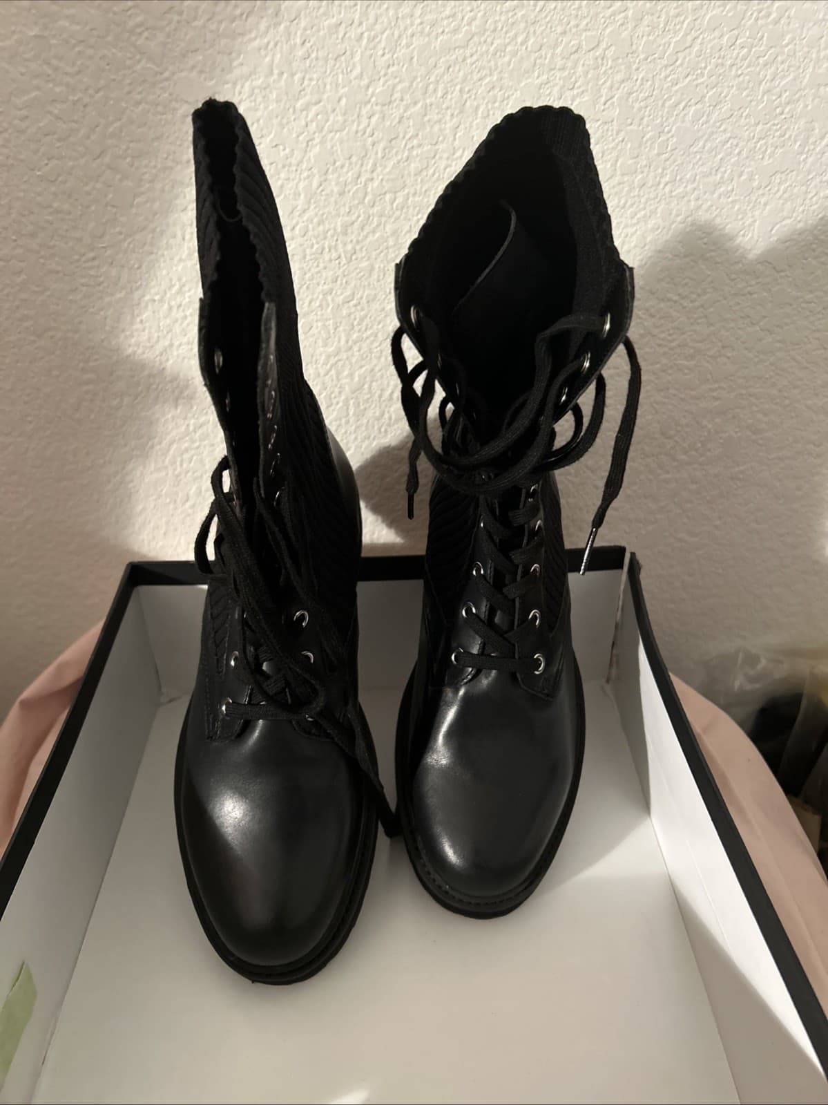 Tony Bianco Gem Combat Boots Women's Black NIB Black