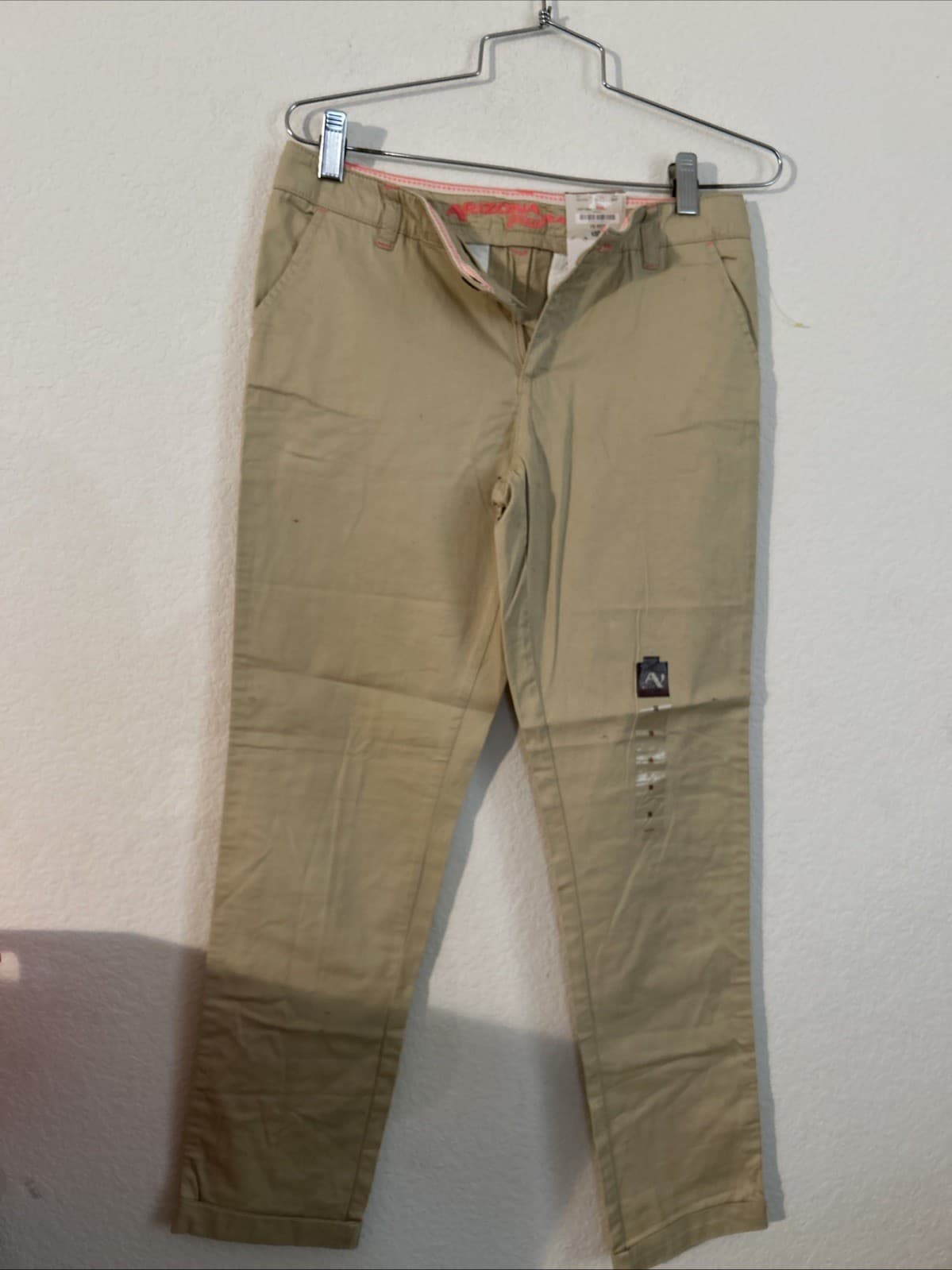Girls Size 16 Regular Pants Arizona Jeans Khaki NWT Skinny