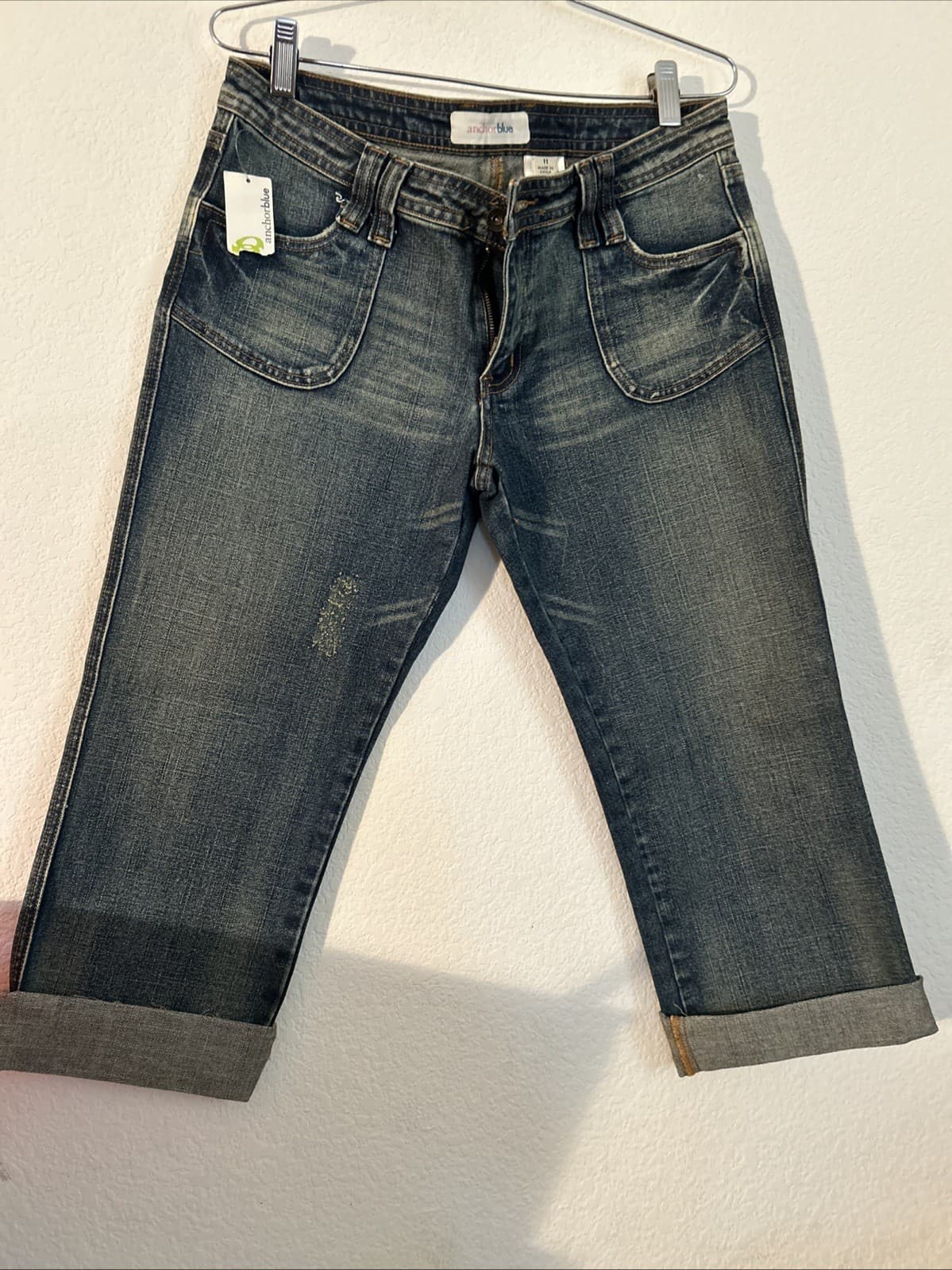 Women’s Vintage Anchor Blue Capri Jeans Size 11 NWT
