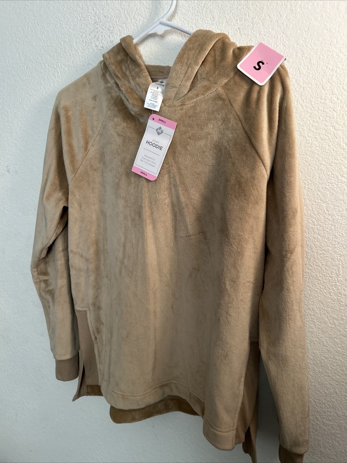 Member's Mark Women's Plush Hoodie Size S Beige Moon