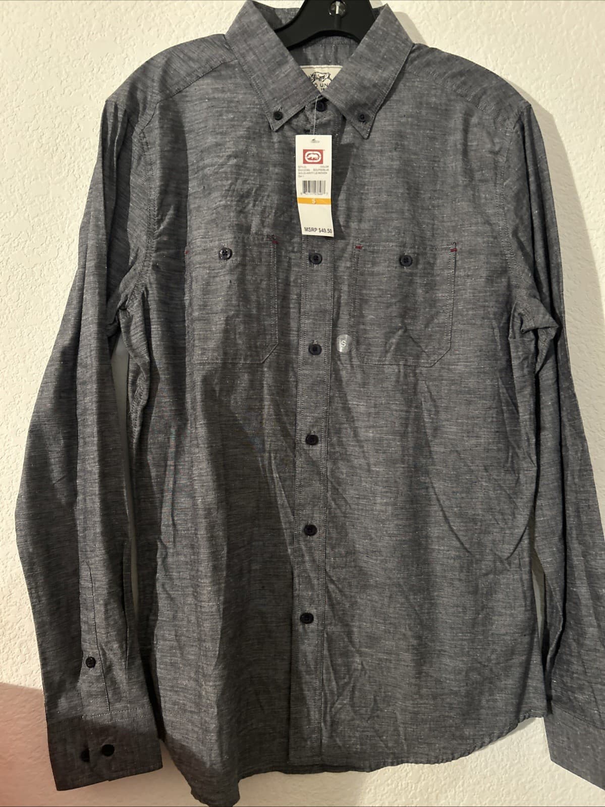 Men’s Ecko Unlimited Button Down Gray NWT Small