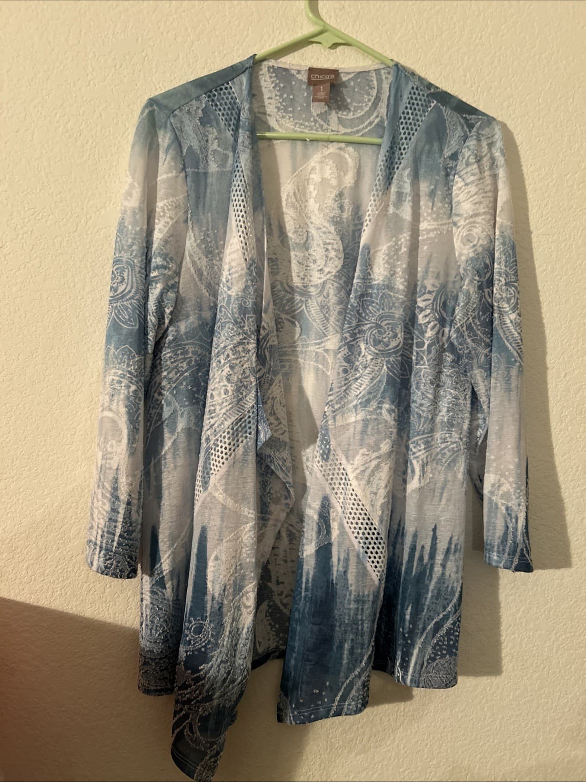 Women’s cardigan one size Chico’s Blue And White