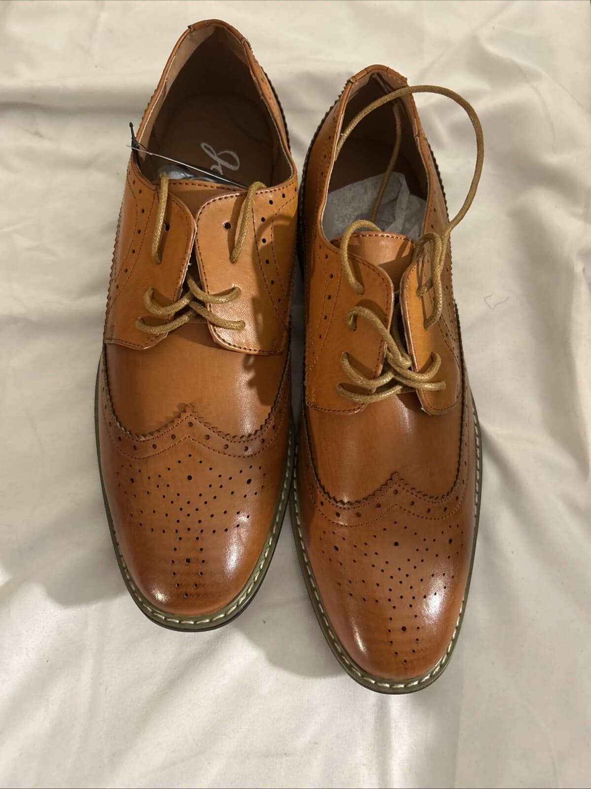 Jousen Men’s Dress Shoes - Size 9.5 Yellow Brown Amy601 New