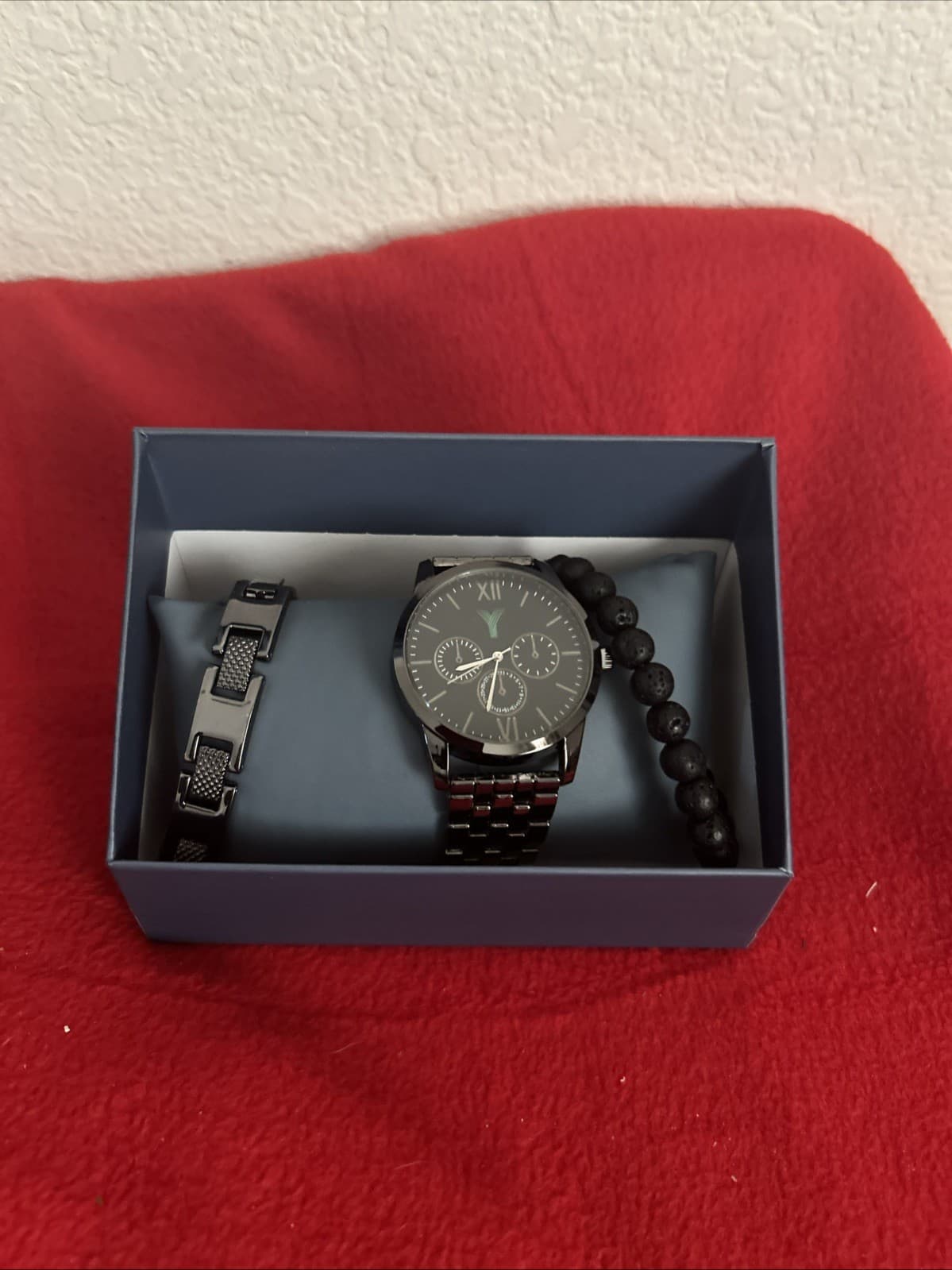 Men’s Yaamava Watch Set New 3 Piece Black New in box