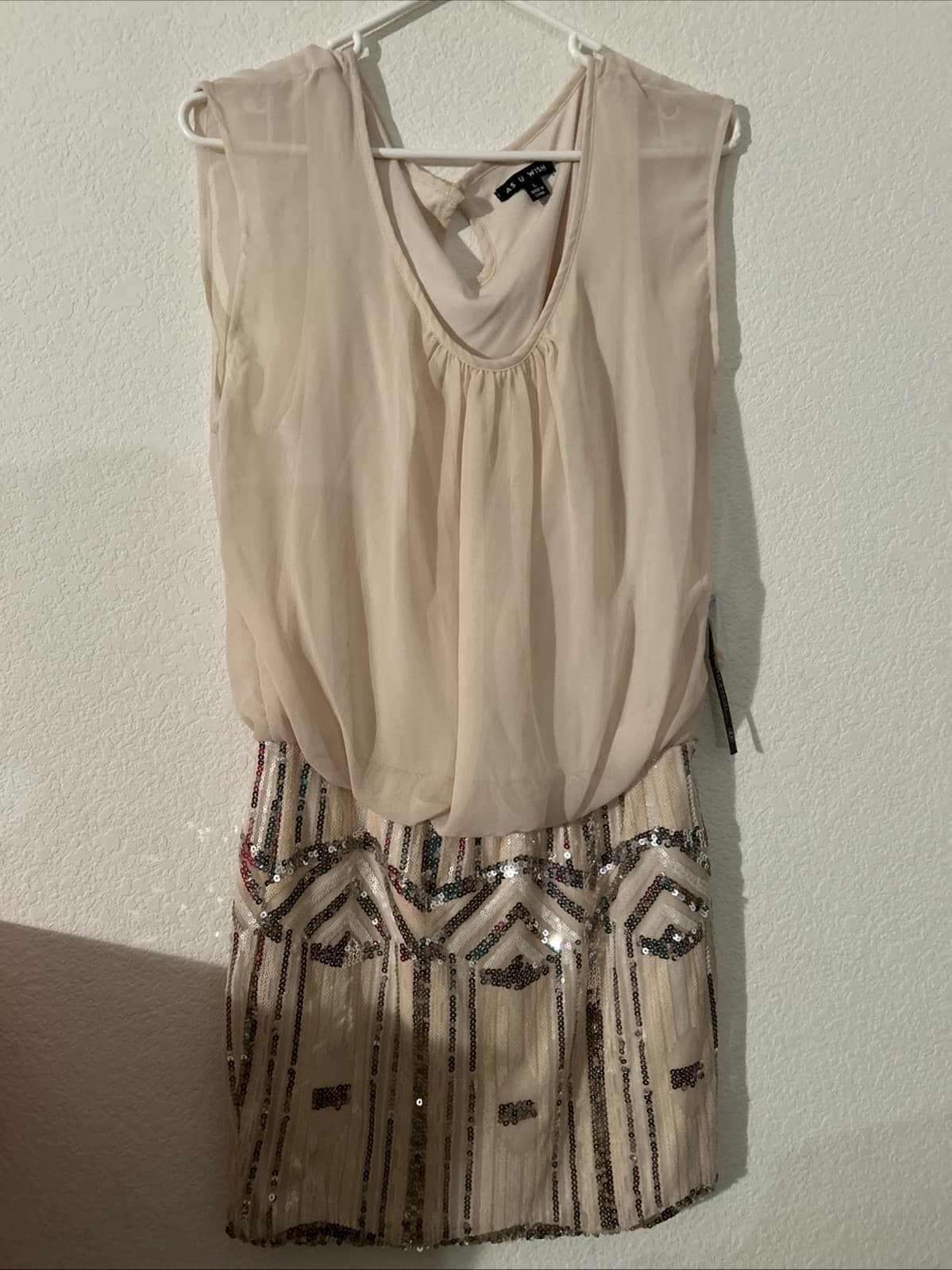 Women’s As U Wish New Dress Large Ivory Dress