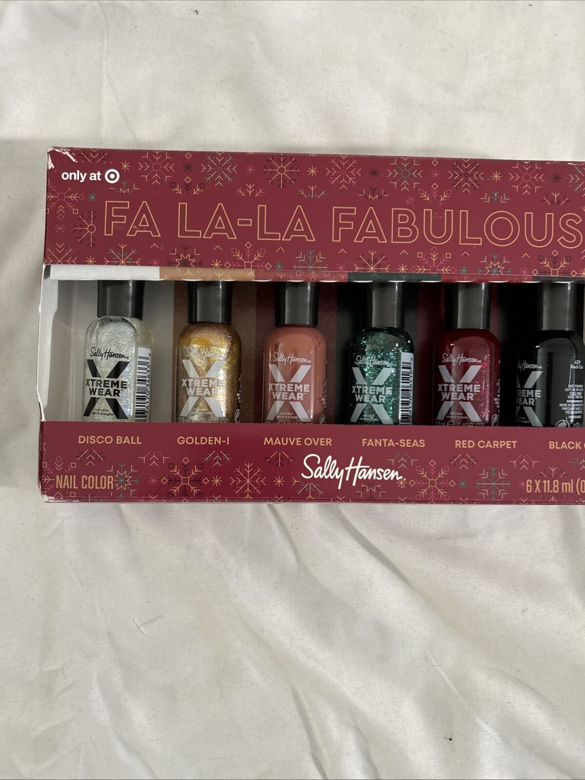 Set Of 6 Sally Hansen Xtreme Wear Nail Color Fa La-La Fabulous Holidays