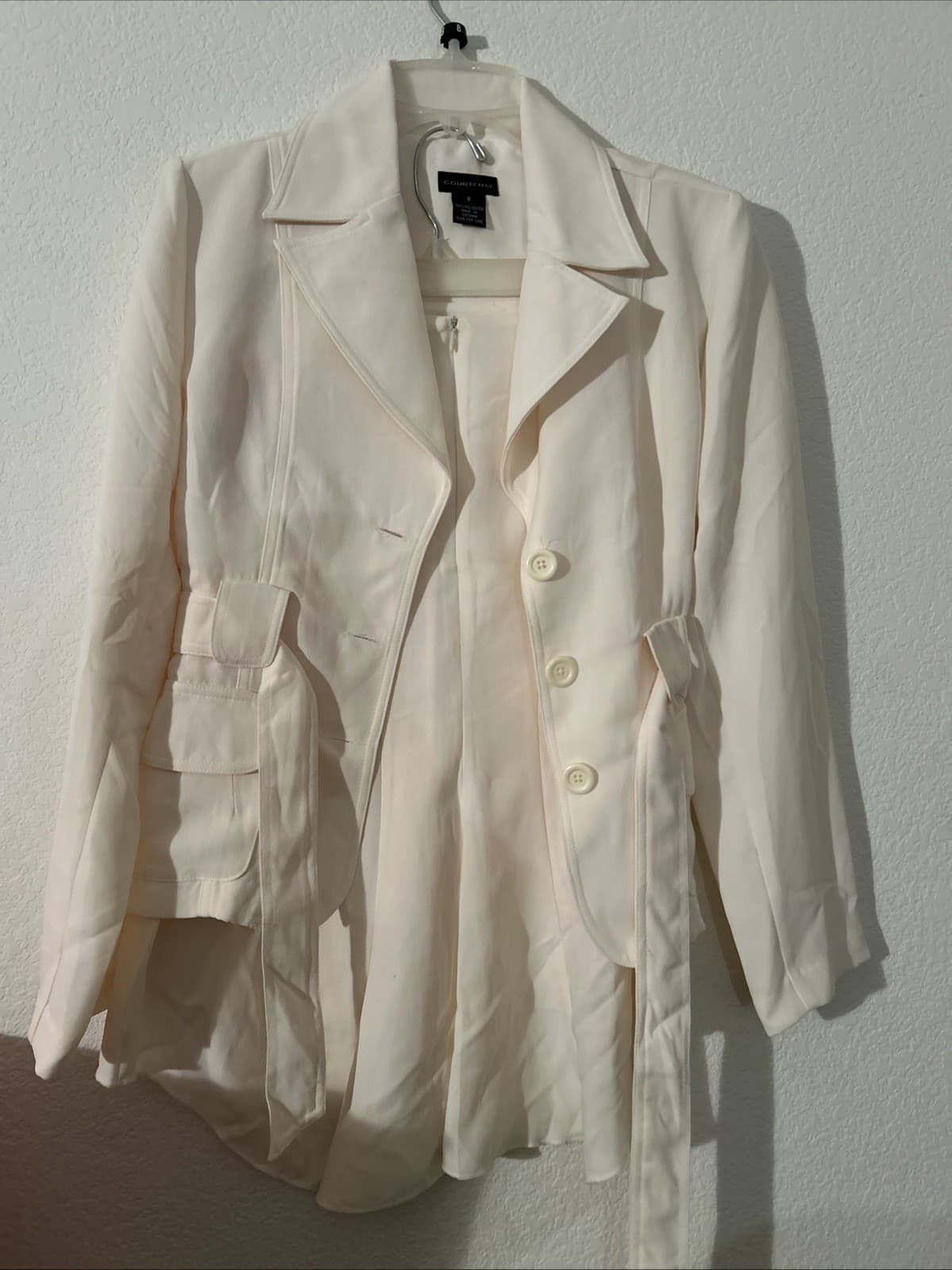 womens 2 piece skirt set NWT Size 8 Ivory Courtenay